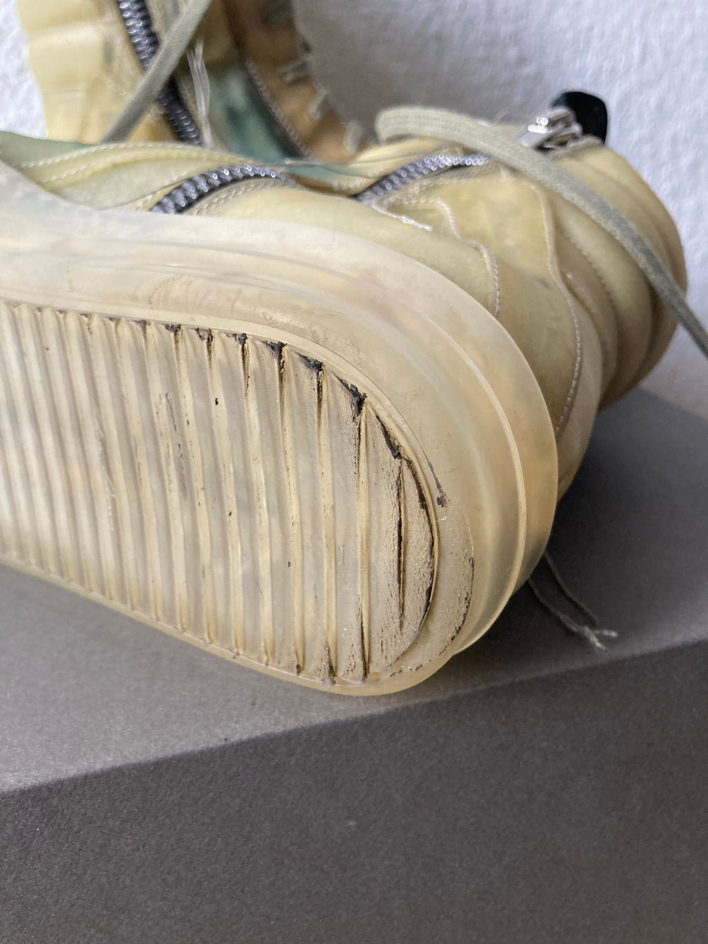 S/S 19 "BABEL" Transparent "Swamp" Geobaskets Rick Owens IT42/US 9