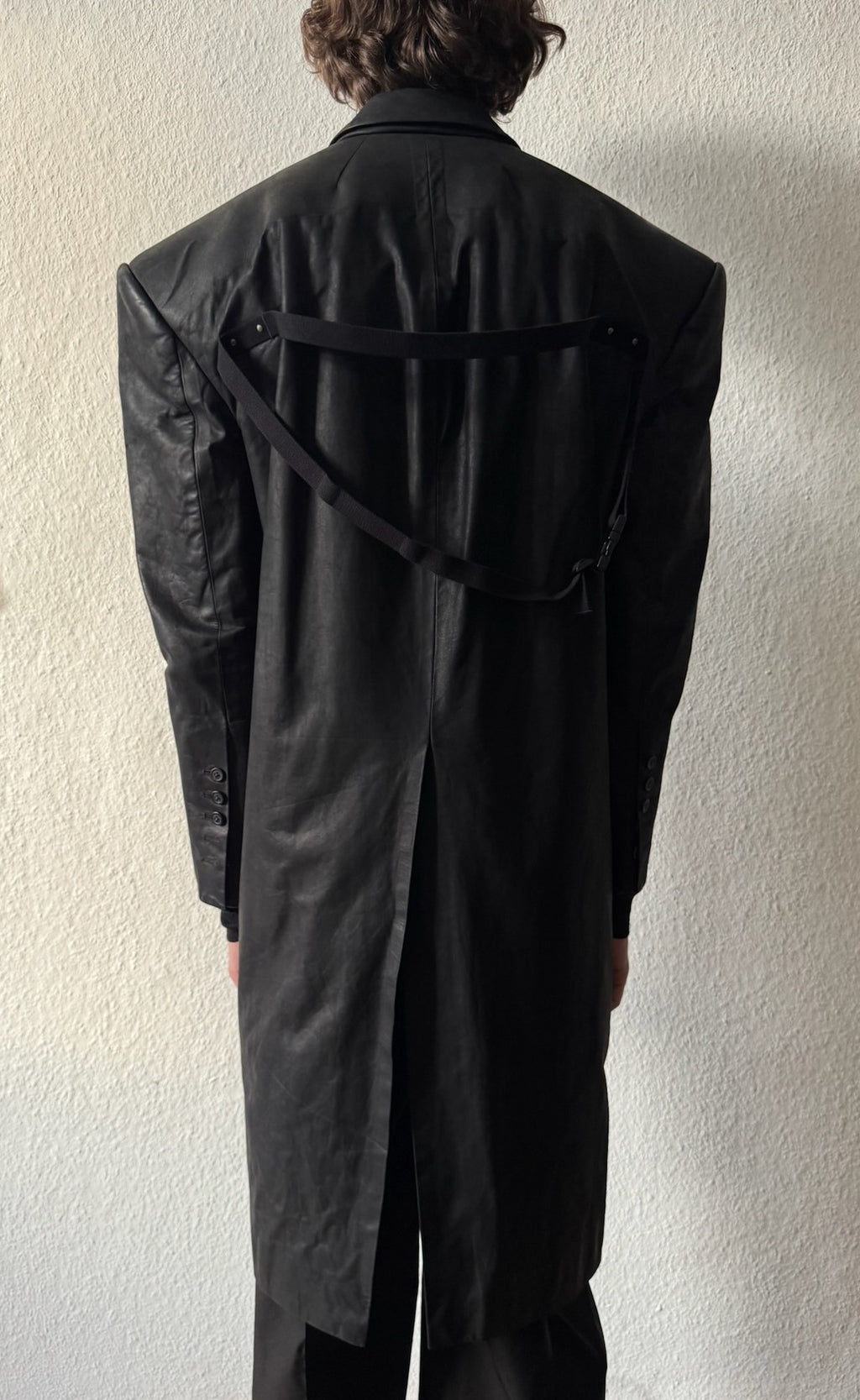 F/W 23 "LUXOR" Runway Jumbo Tatlin Edfu Calf Leather Coat IT48/M