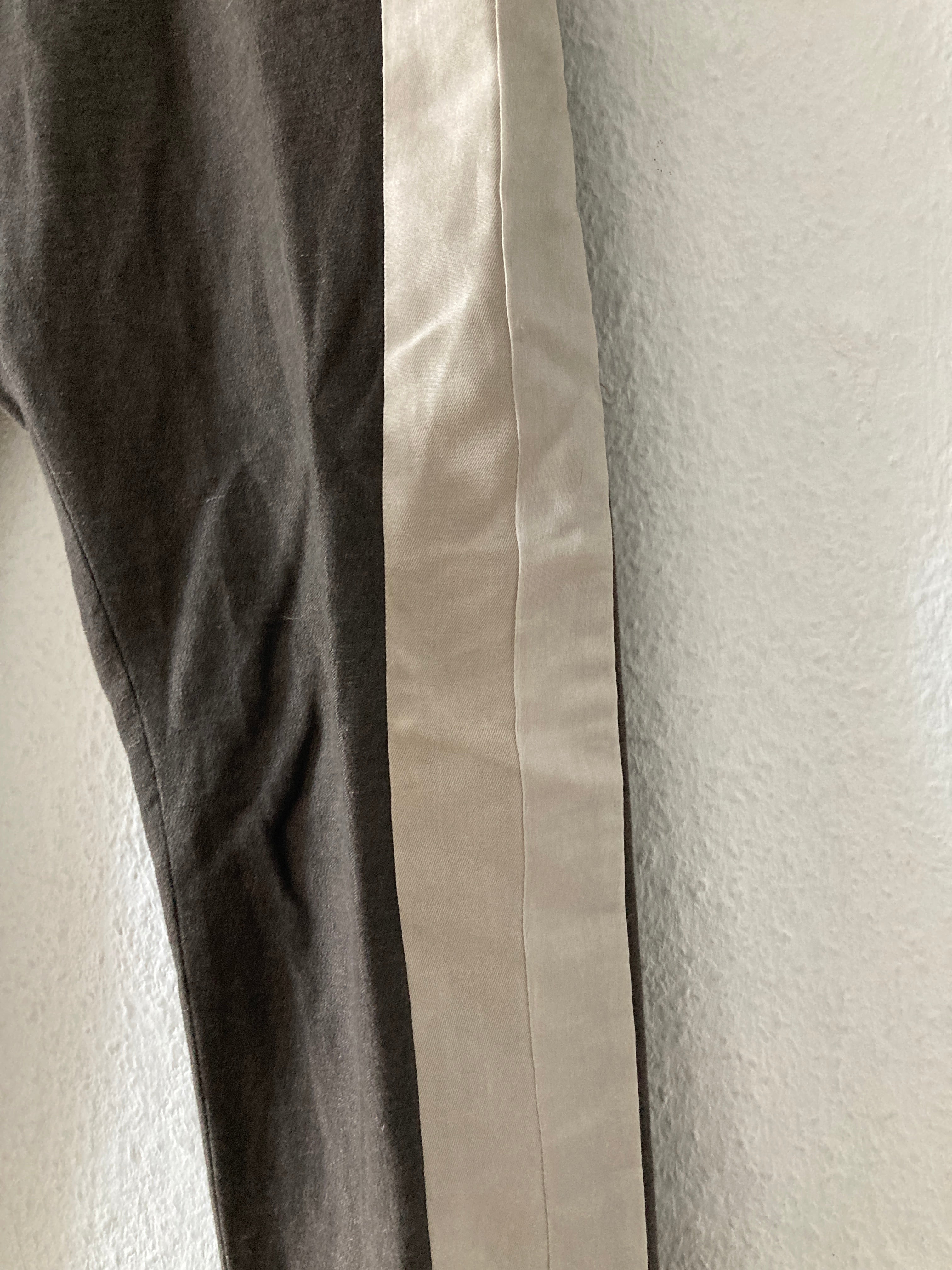 F/W 06 "DUSTULATOR" Striped Brown Runway Linen & Cotton Pants M Rick Owens