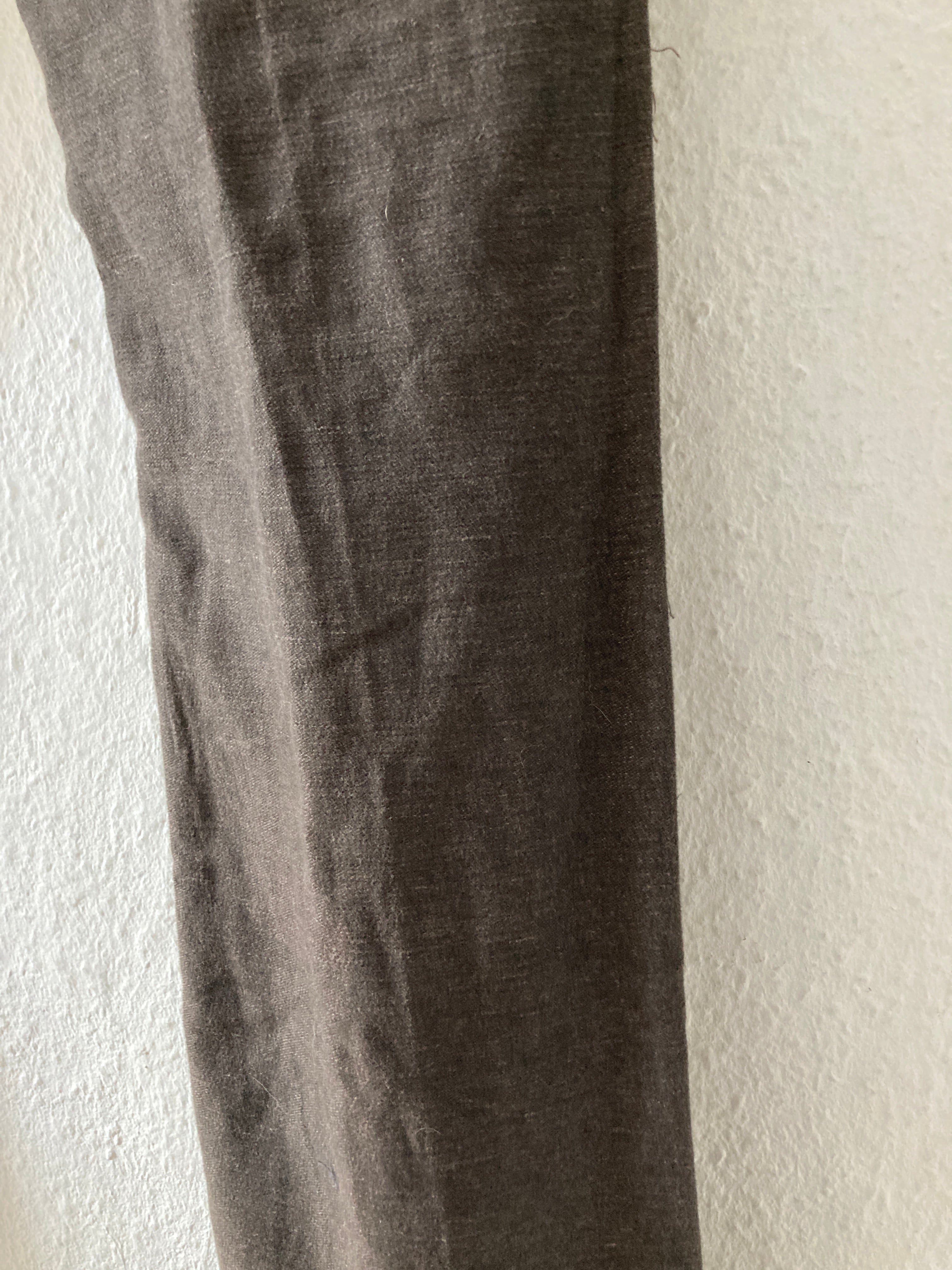 F/W 06 "DUSTULATOR" Striped Brown Runway Linen & Cotton Pants M Rick Owens