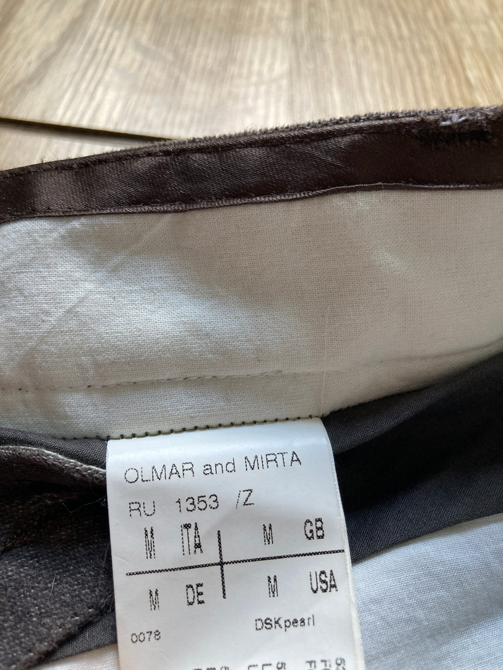 F/W 06 "DUSTULATOR" Striped Brown Runway Linen & Cotton Pants M Rick Owens