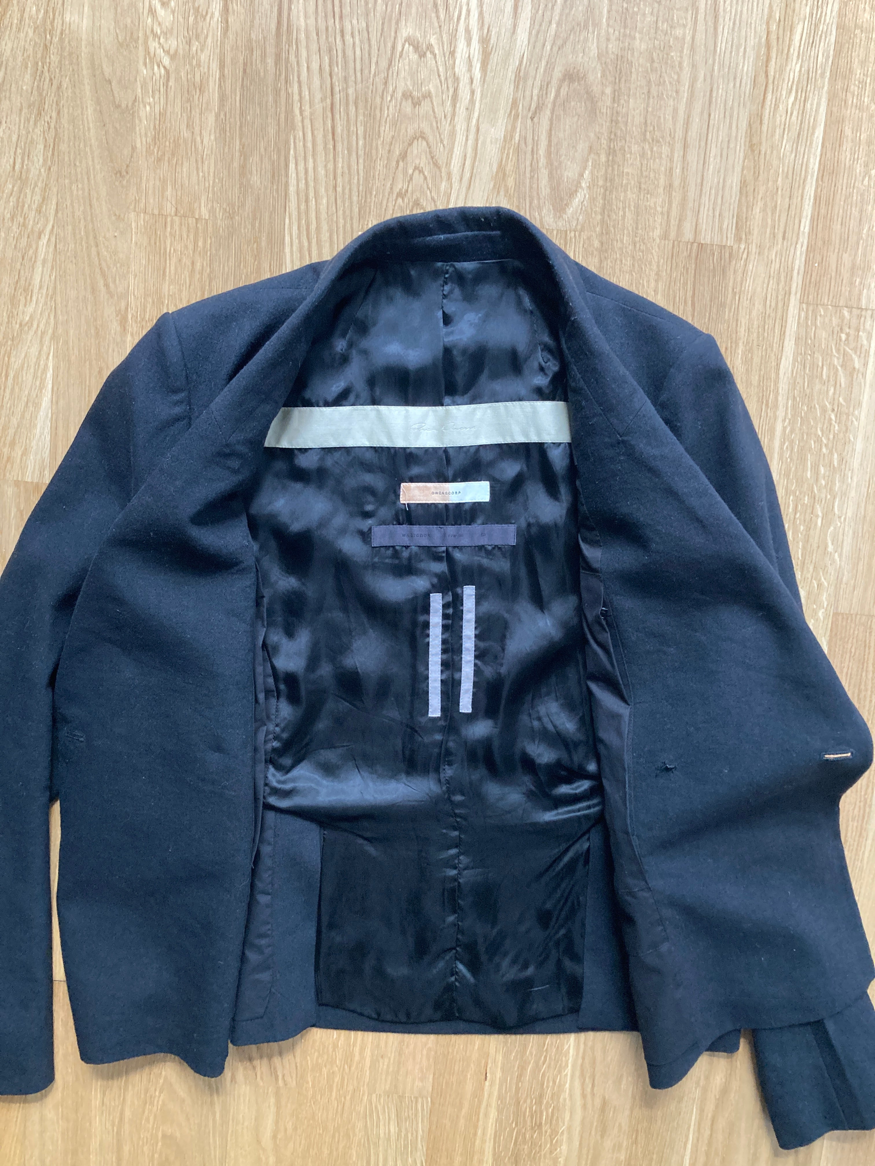 F/W 16 "MASTODON" Wool & Linen Runway JMF Blazer Rick Owens IT50/M