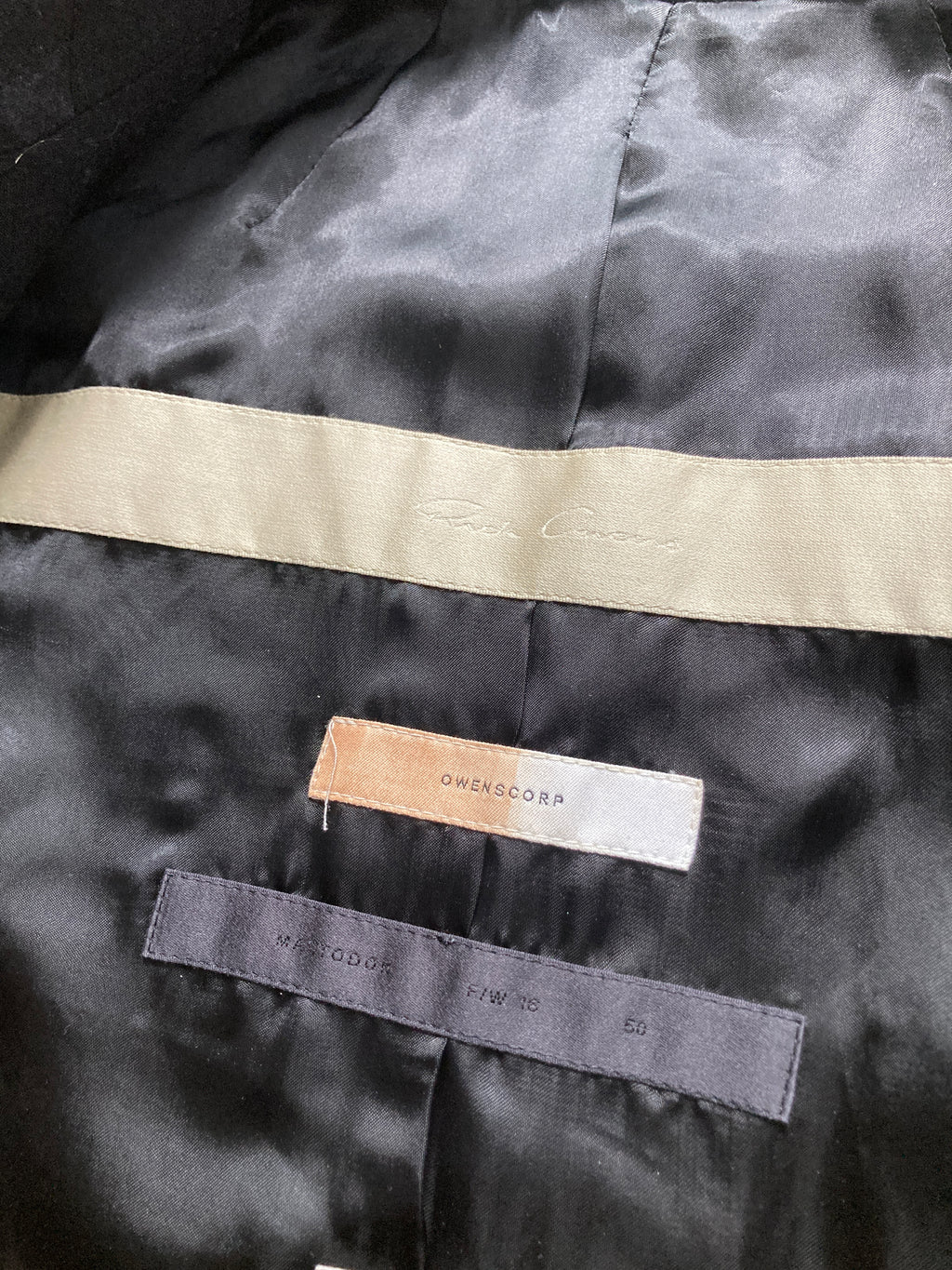 F/W 16 "MASTODON" Wool & Linen Runway JMF Blazer Rick Owens IT50/M