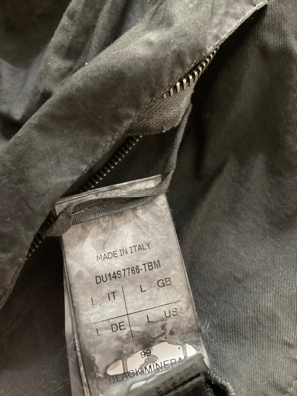 S/S 14 "VICIOUS" Black Mineral Hustler Jacket Rick Owens XL