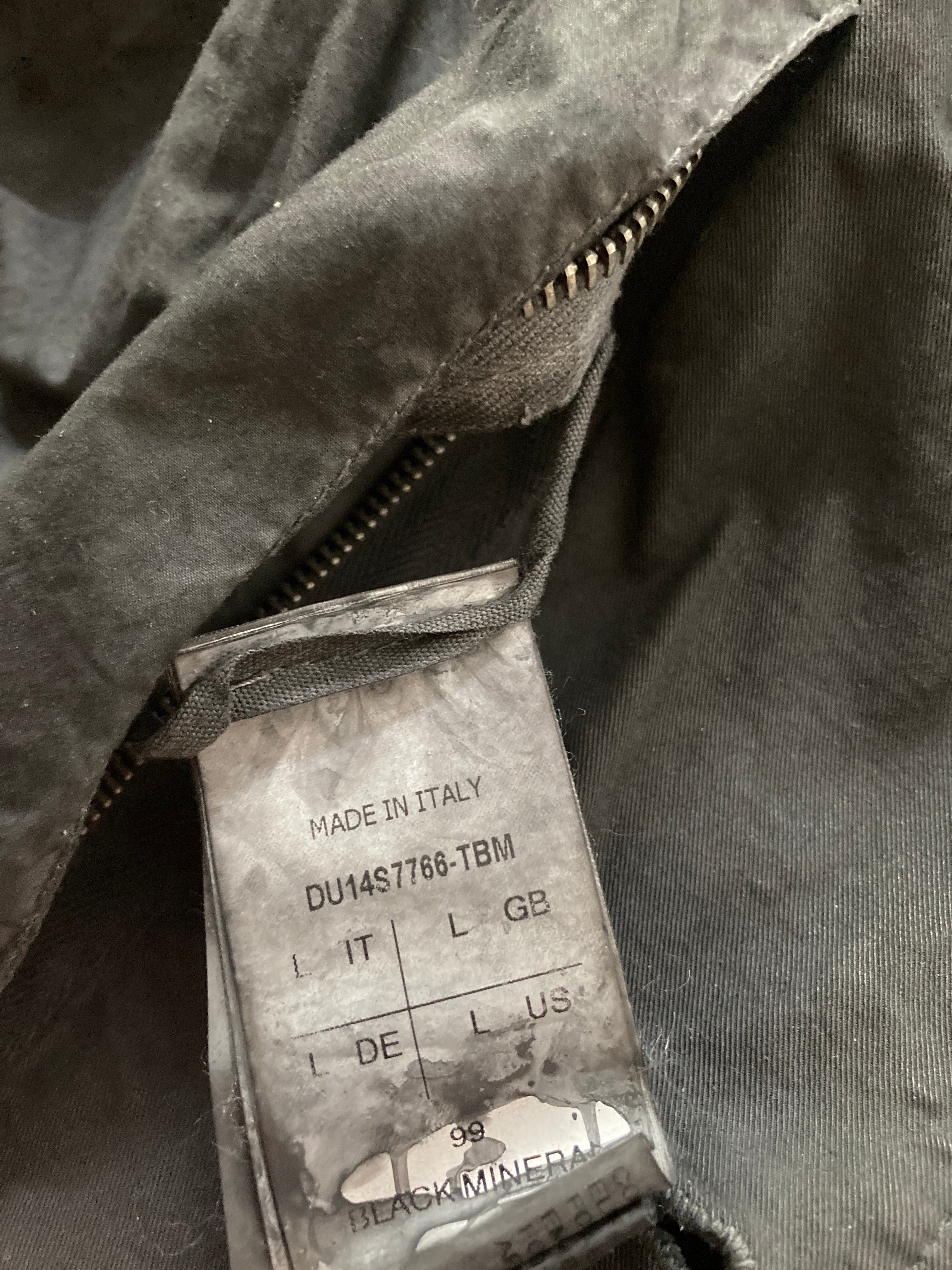 S/S 14 "VICIOUS" Black Mineral Hustler Jacket Rick Owens XL