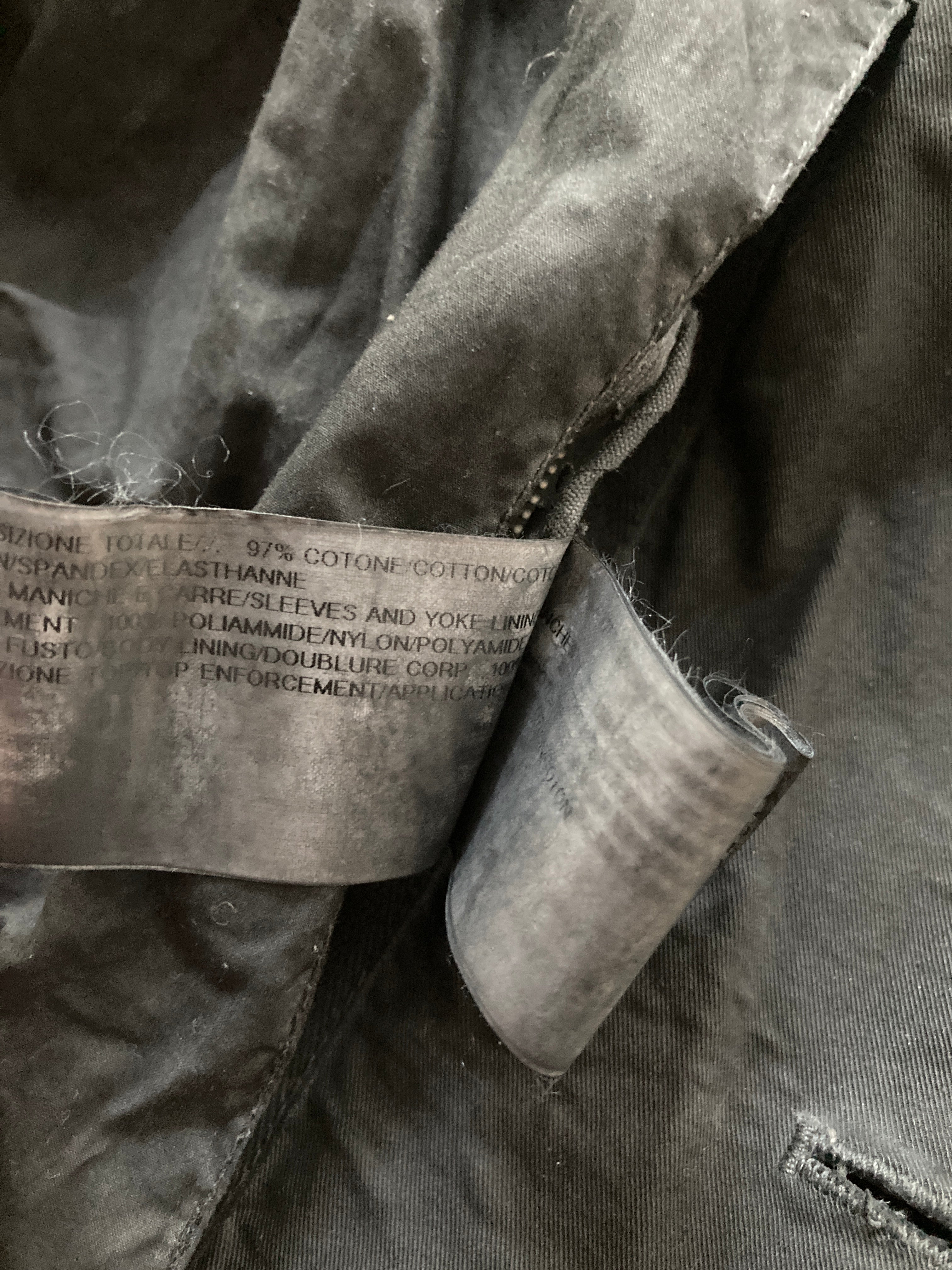 S/S 14 "VICIOUS" Black Mineral Hustler Jacket Rick Owens XL