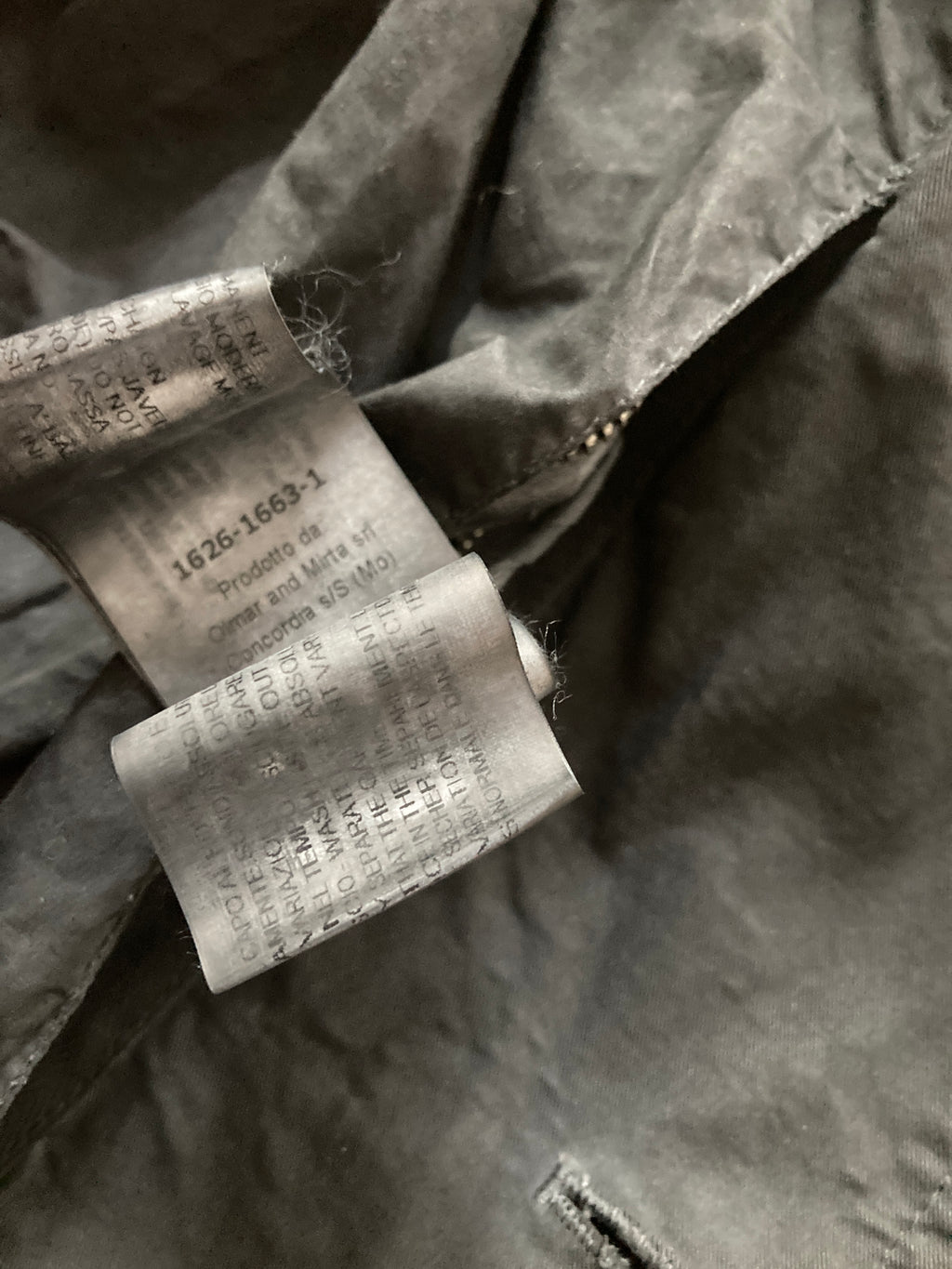 S/S 14 "VICIOUS" Black Mineral Hustler Jacket Rick Owens XL