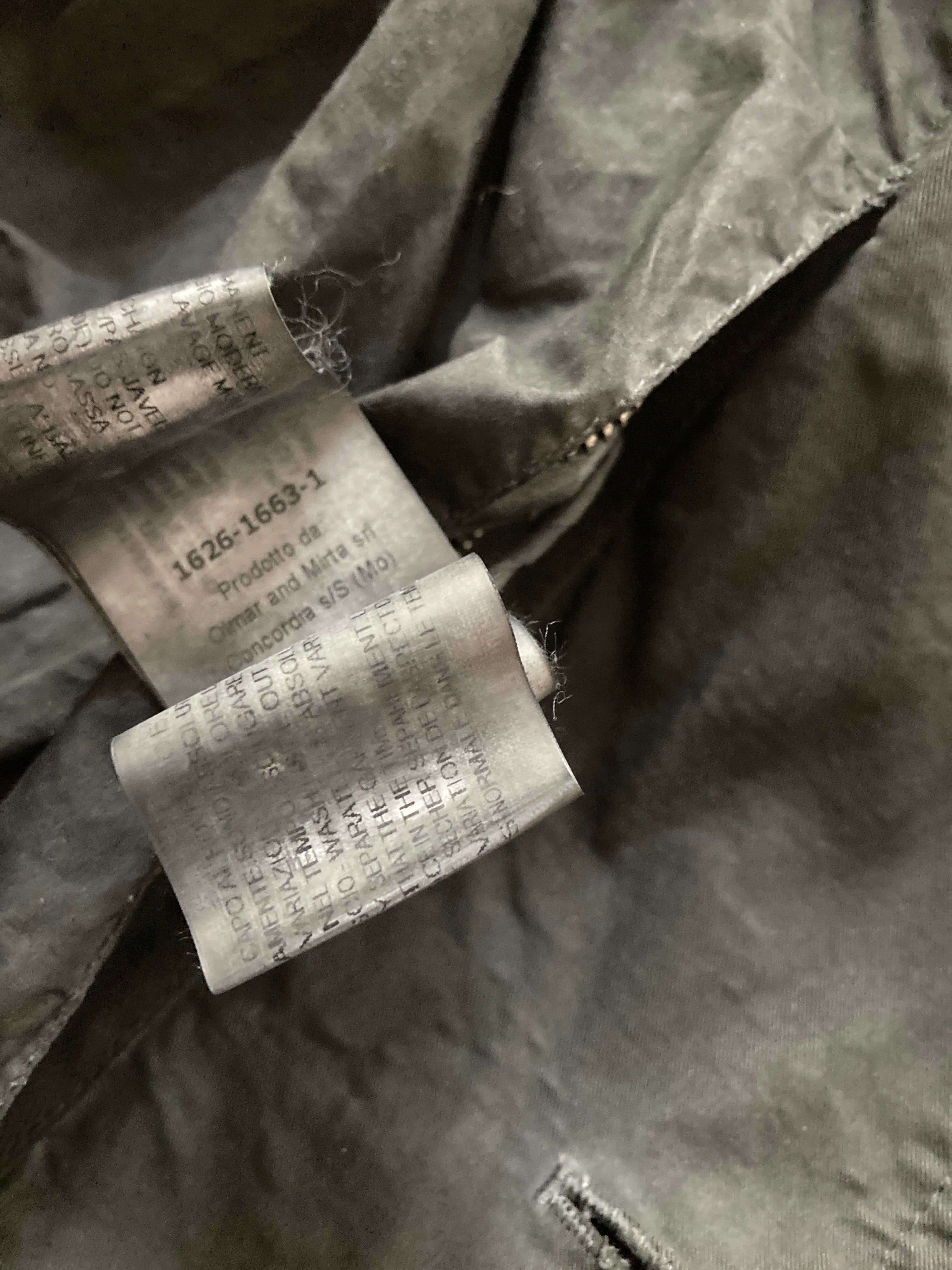 S/S 14 "VICIOUS" Black Mineral Hustler Jacket Rick Owens XL