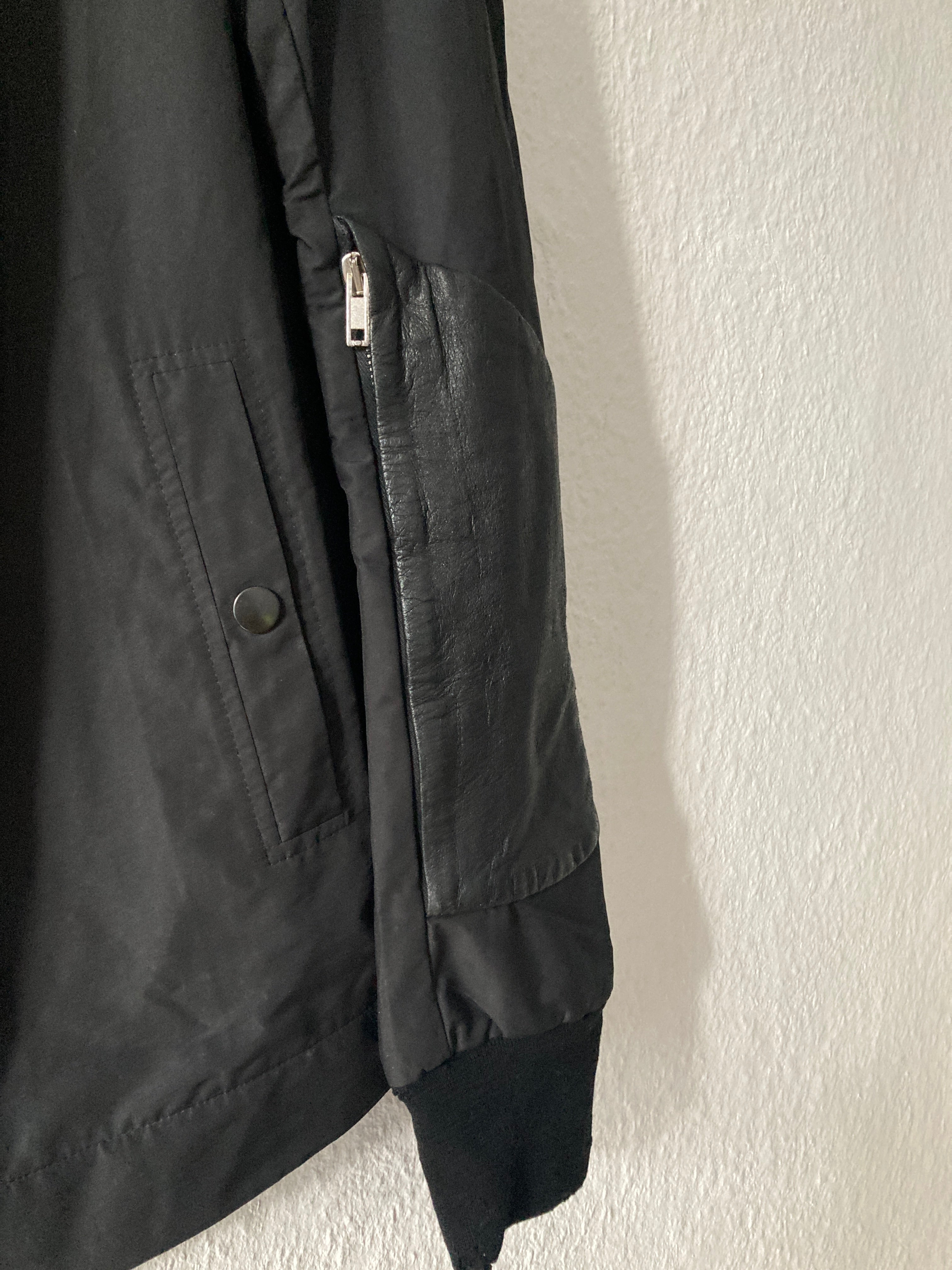 S/S 09 "STRUTTER" Layered Polyester Mollino Jacket w. Lamb Leather Patches