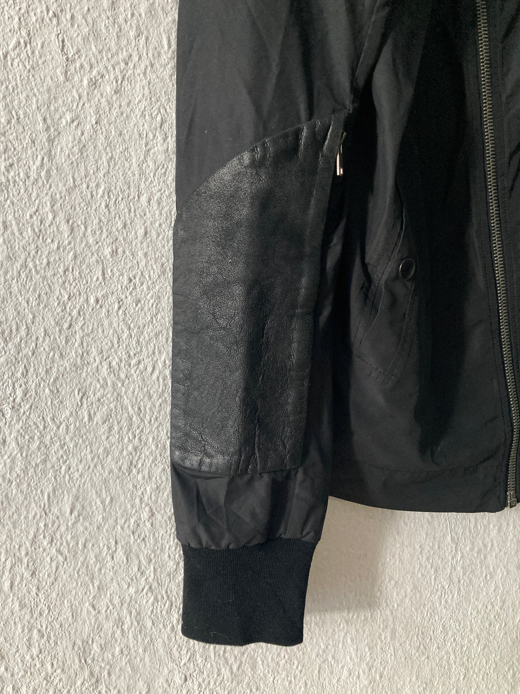 S/S 09 "STRUTTER" Layered Polyester Mollino Jacket w. Lamb Leather Patches