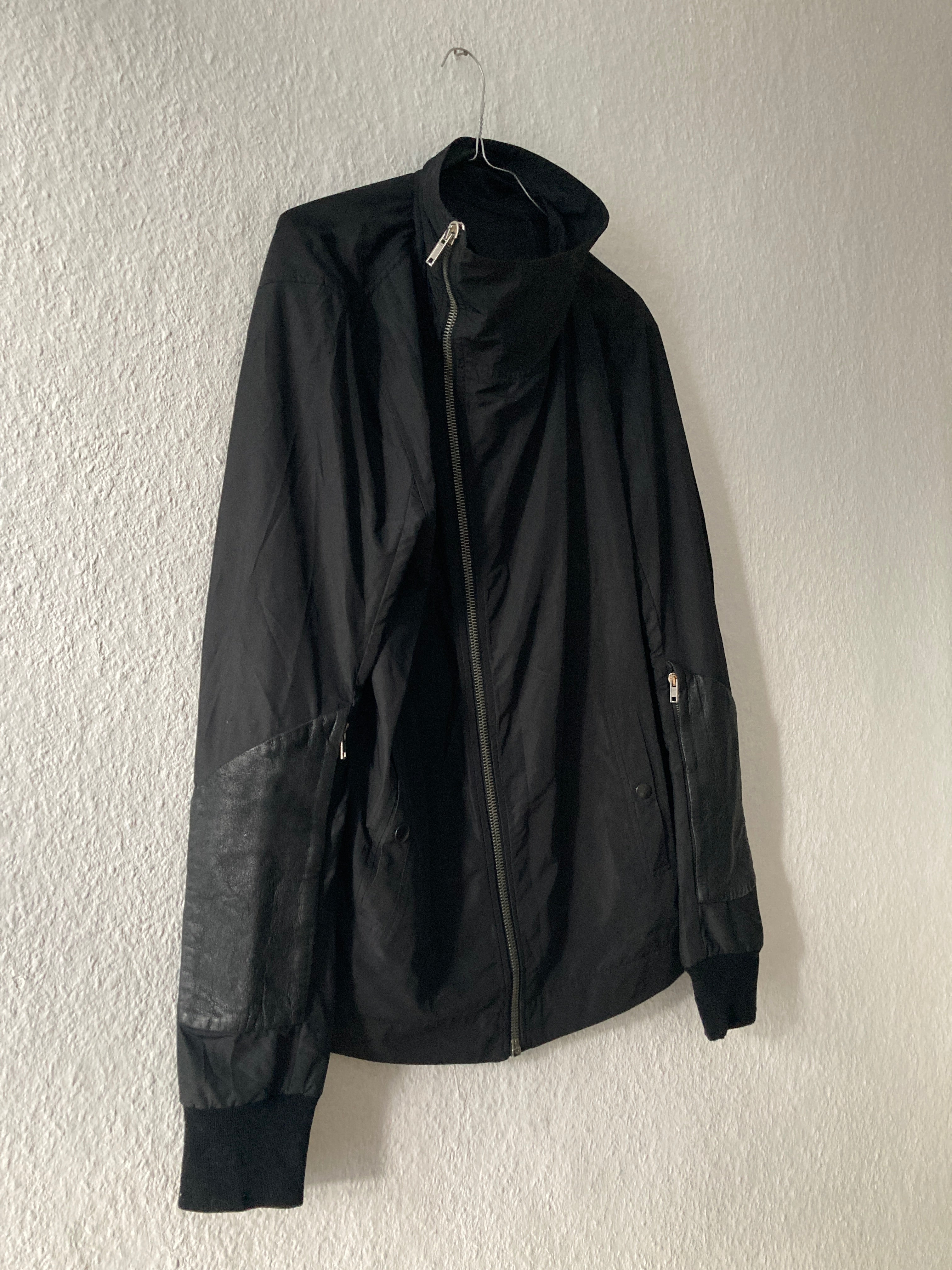S/S 09 "STRUTTER" Layered Polyester Mollino Jacket w. Lamb Leather Patches