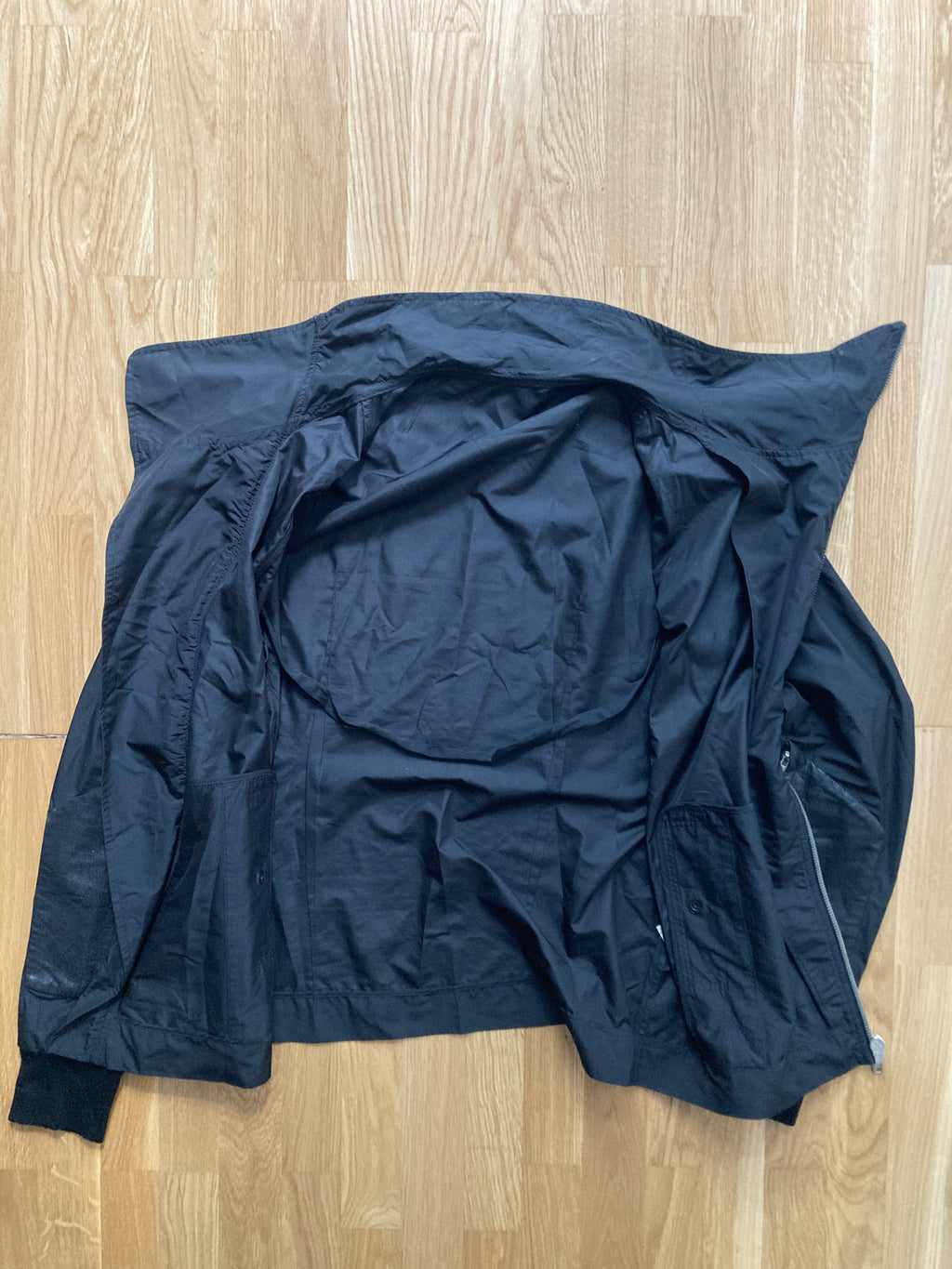 S/S 09 "STRUTTER" Layered Polyester Mollino Jacket w. Lamb Leather Patches