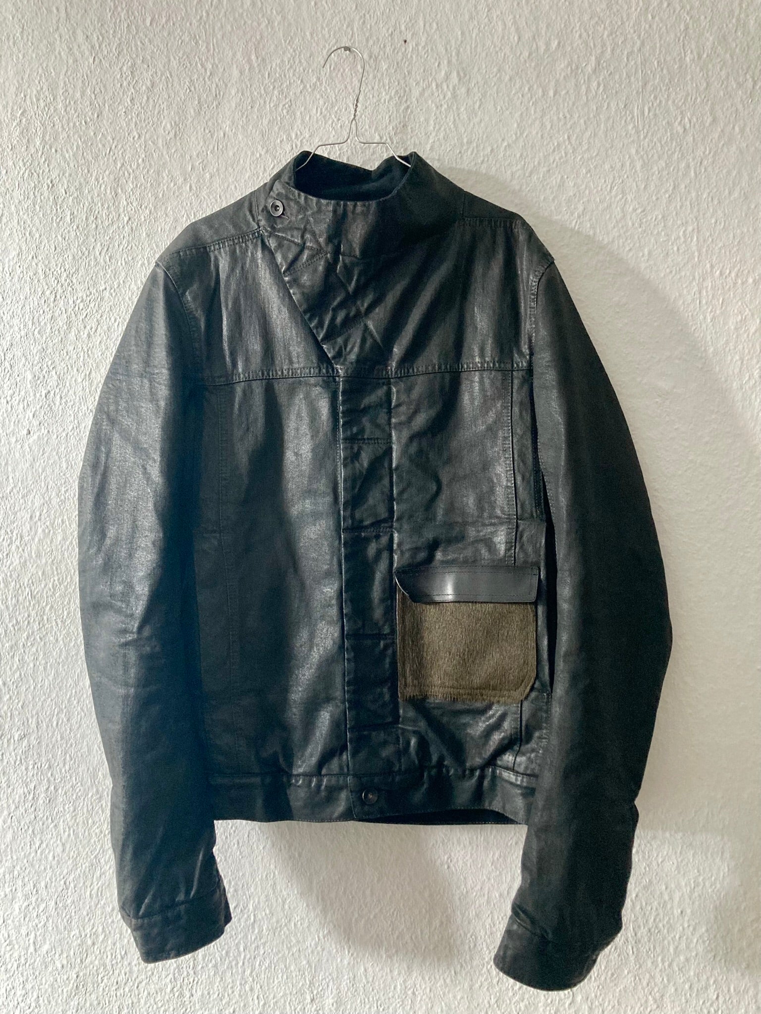 F/W 15 "SPHINX" Waxed Padded Slave Jacket Rick Owens