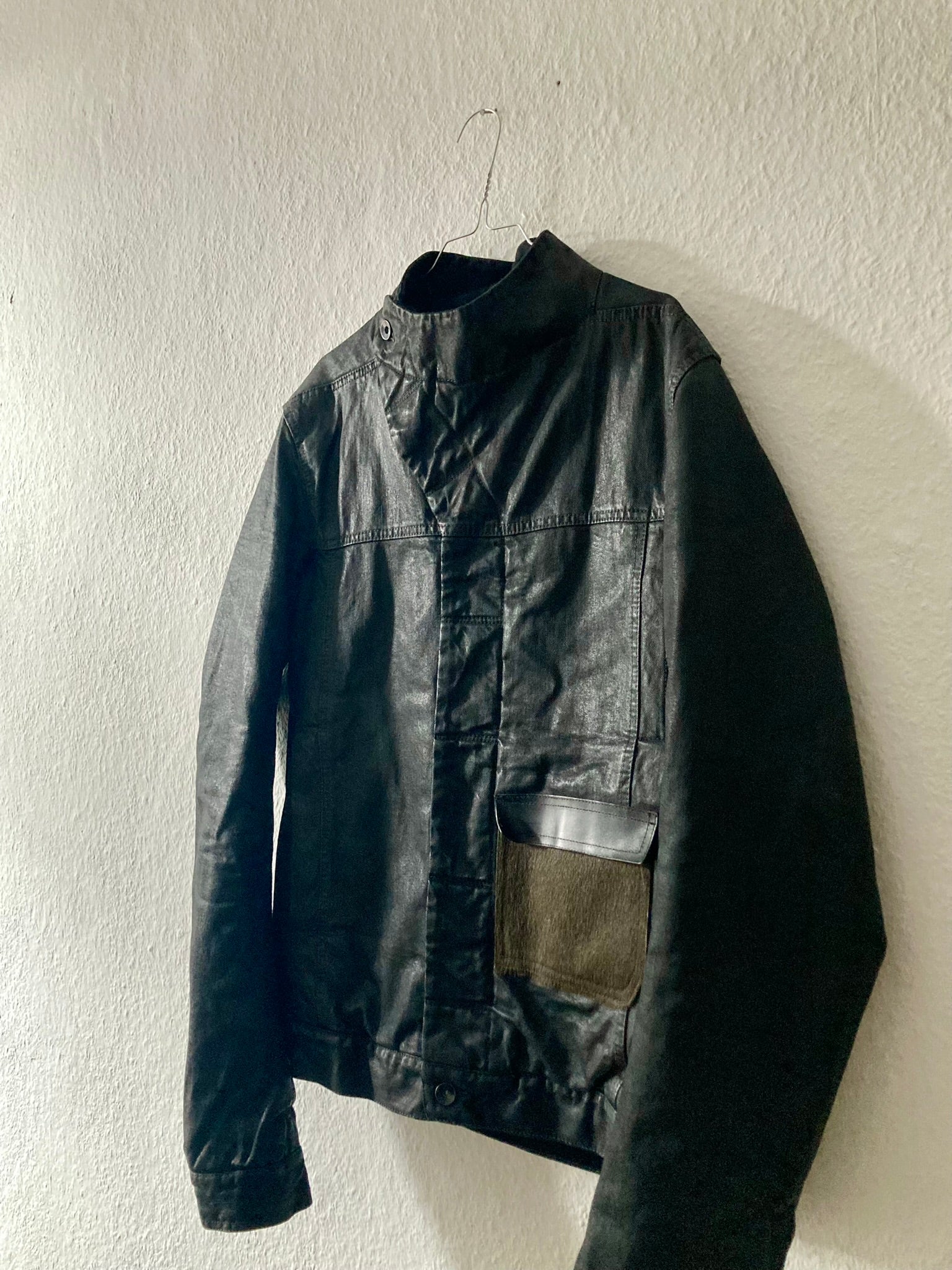 F/W 15 "SPHINX" Waxed Padded Slave Jacket Rick Owens