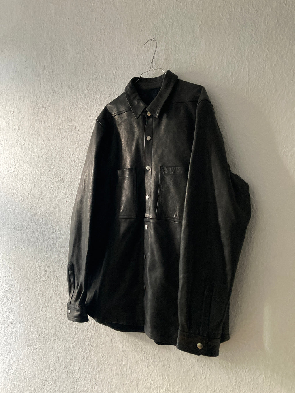 F/W 25 "CONCORDIANS" Lamb Leather Shirt Jacket Rick Owens IT54/L