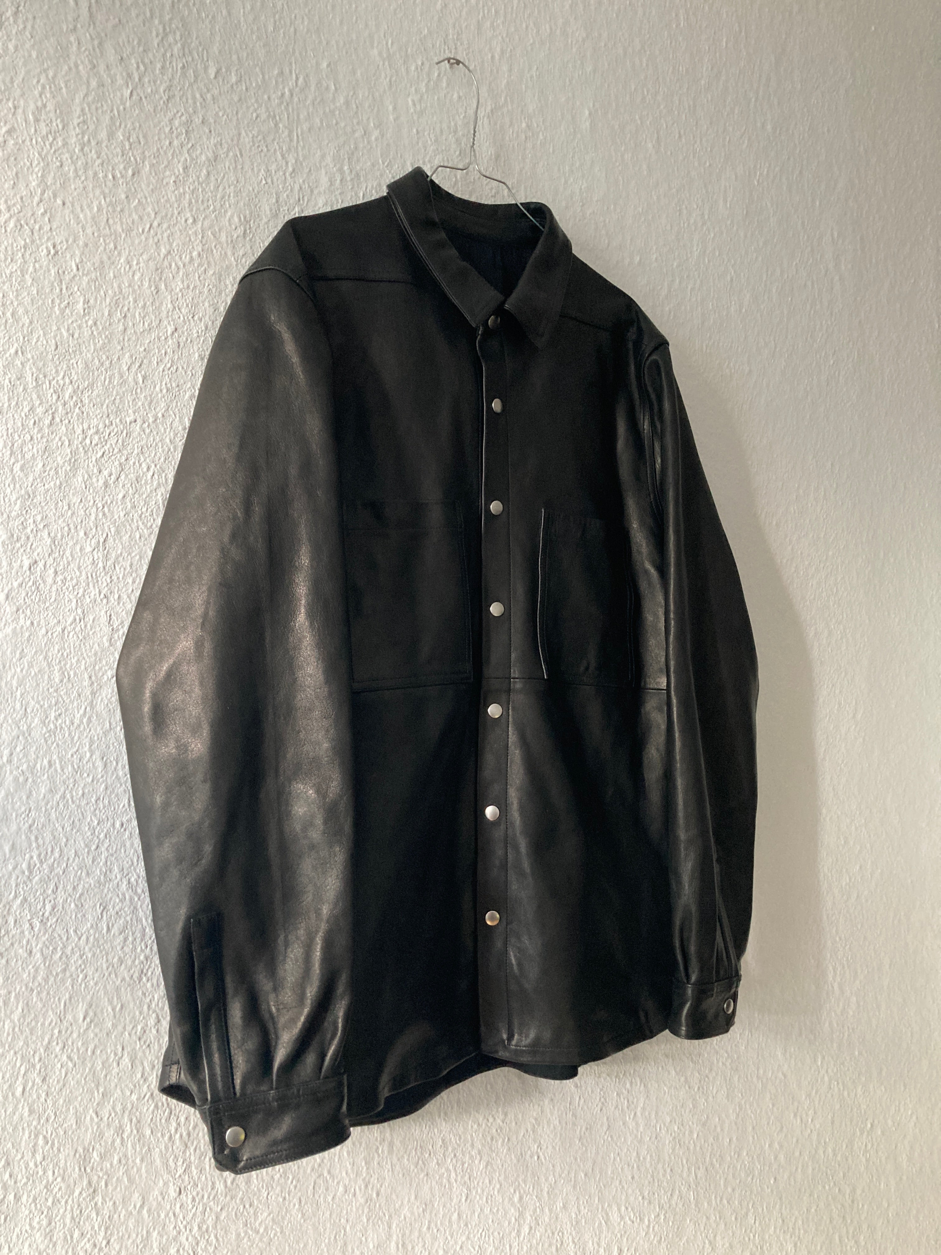 F/W 25 "CONCORDIANS" Lamb Leather Shirt Jacket Rick Owens IT54/L