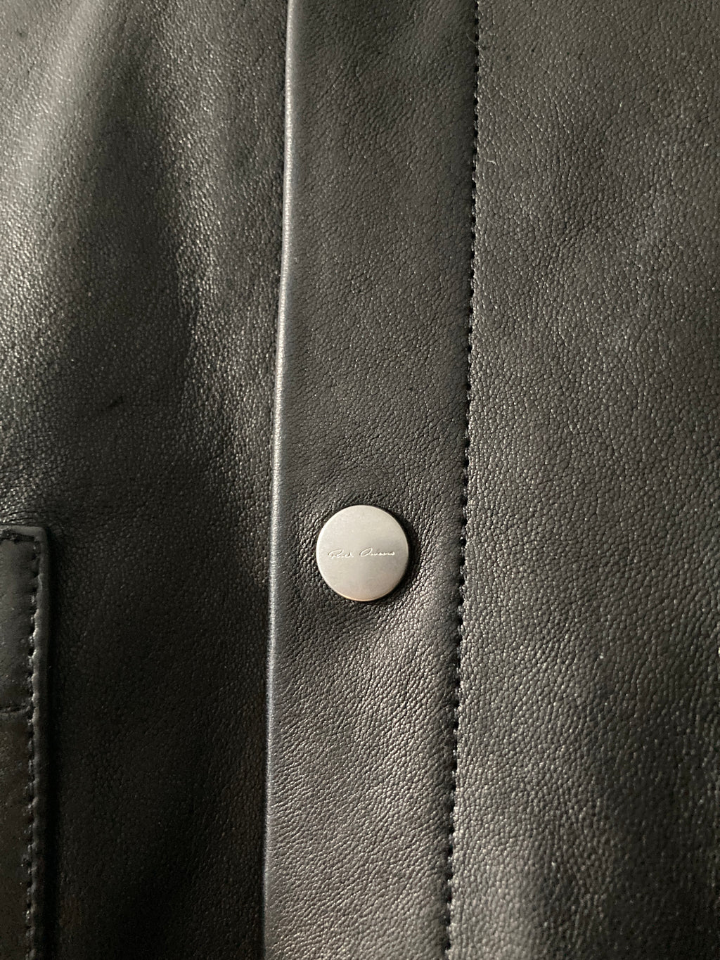 F/W 25 "CONCORDIANS" Lamb Leather Shirt Jacket Rick Owens IT54/L