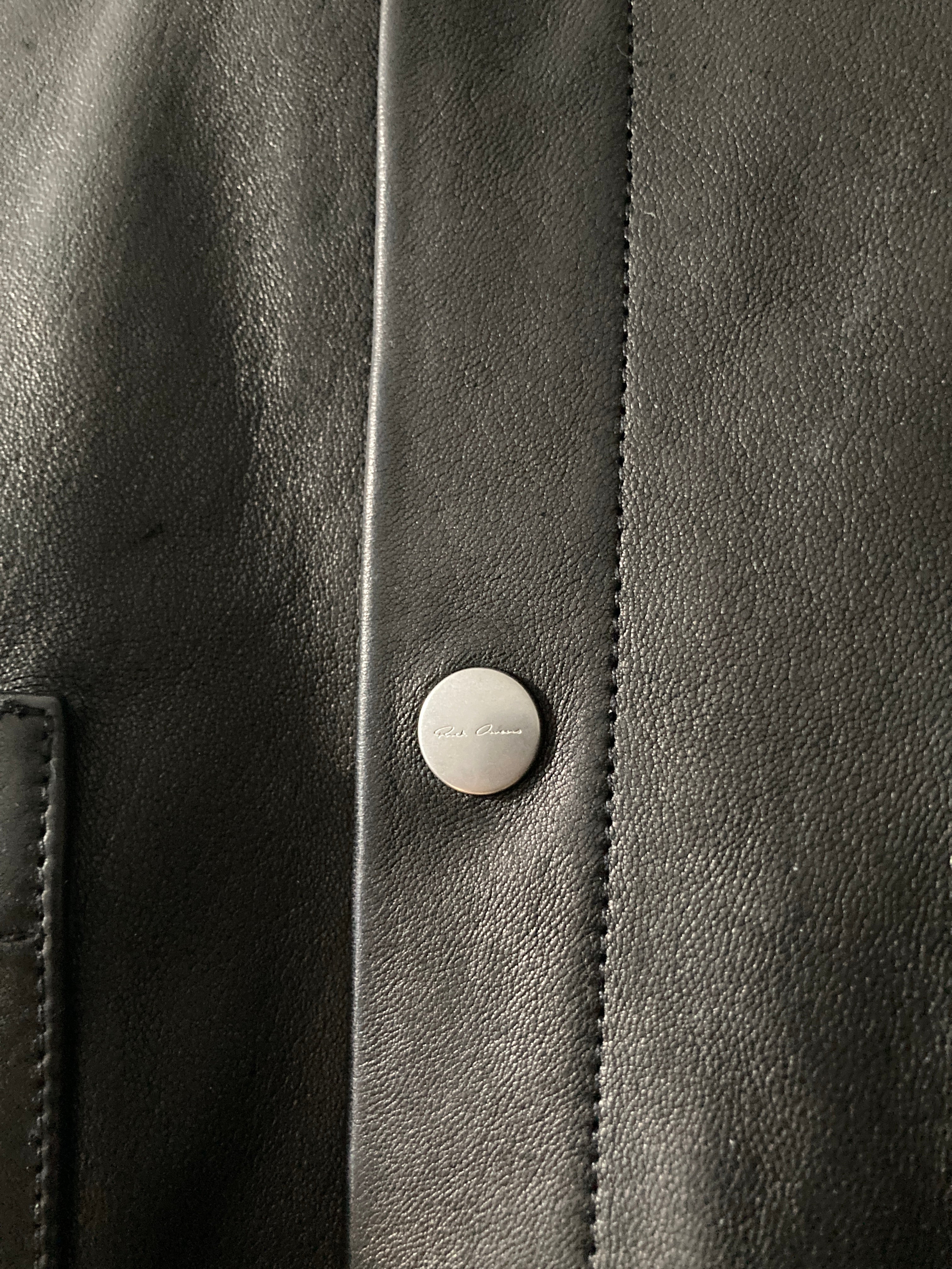 F/W 25 "CONCORDIANS" Lamb Leather Shirt Jacket Rick Owens IT54/L