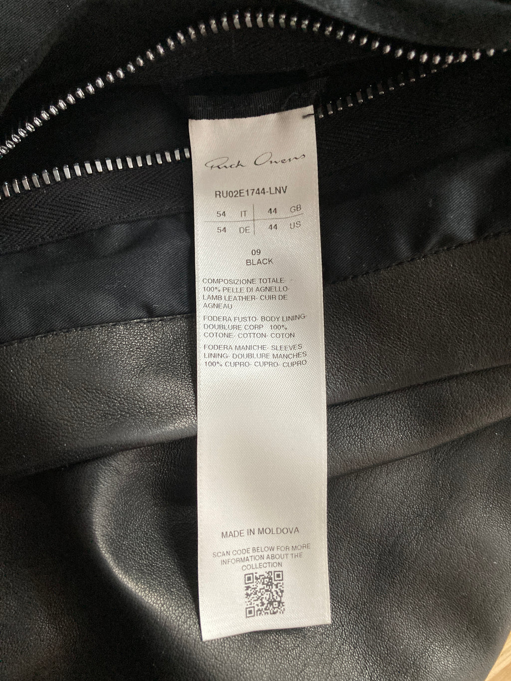 F/W 25 "CONCORDIANS" Lamb Leather Shirt Jacket Rick Owens IT54/L