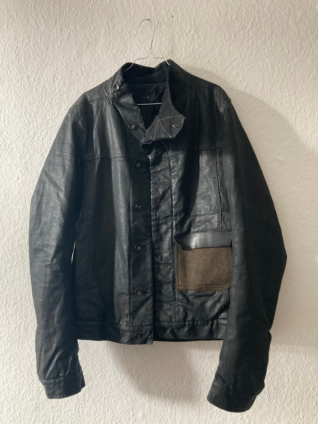 F/W 15 "SPHINX" Waxed Padded Slave Jacket Rick Owens