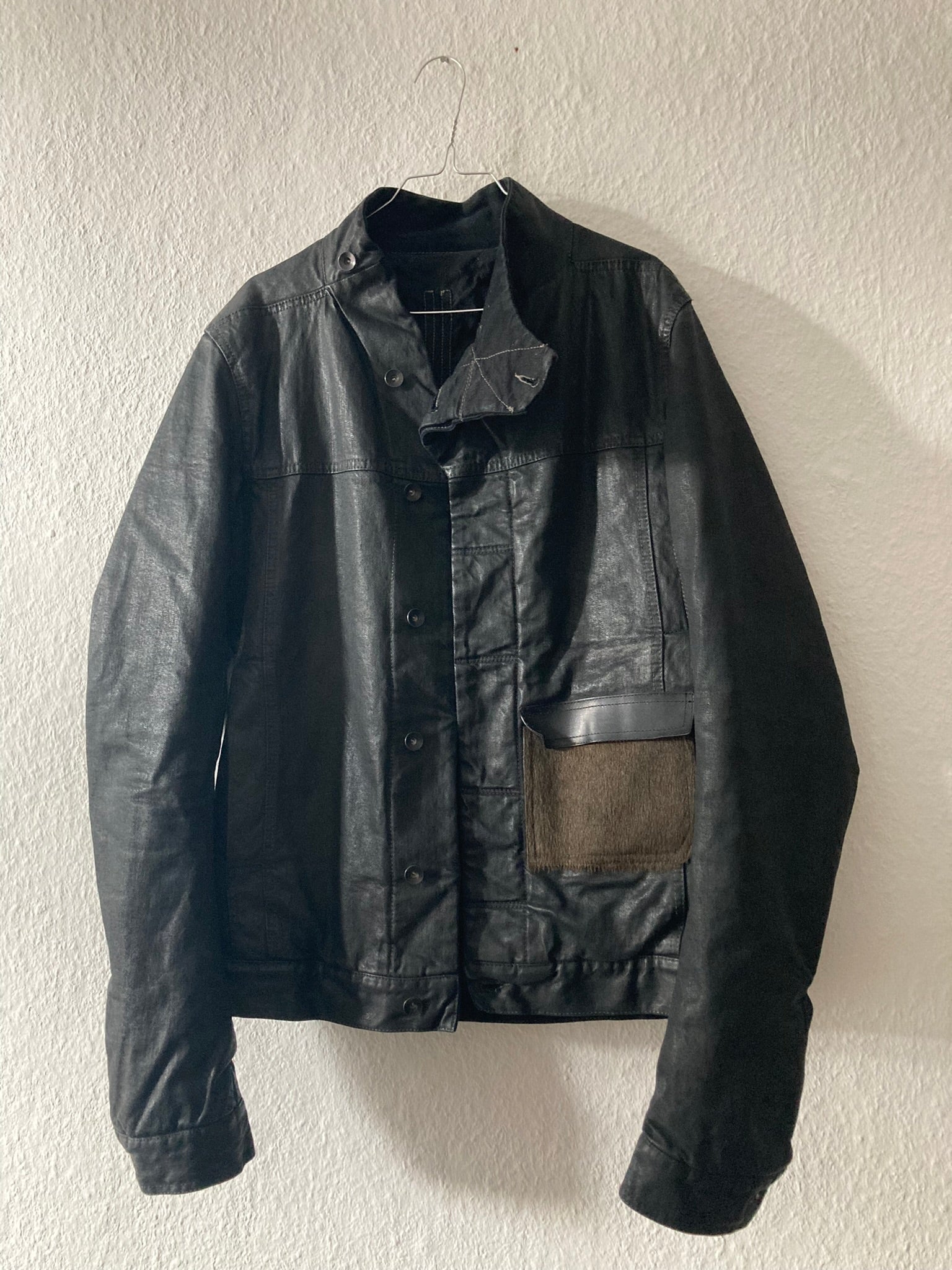 F/W 15 "SPHINX" Waxed Padded Slave Jacket Rick Owens