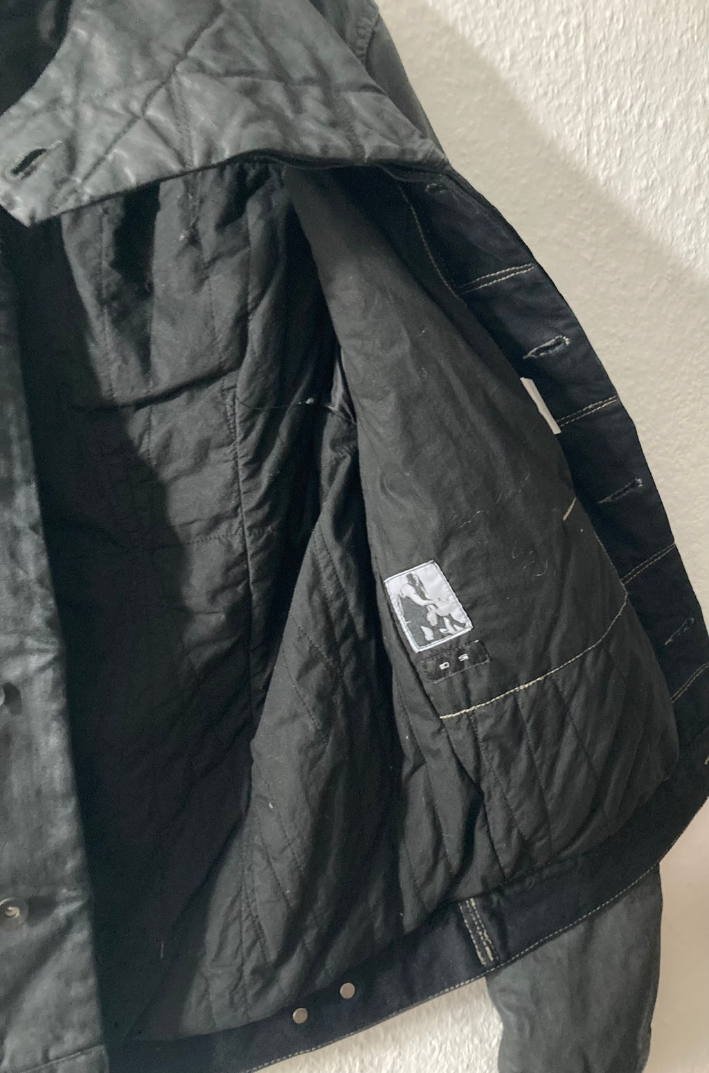 F/W 15 "SPHINX" Waxed Padded Slave Jacket Rick Owens