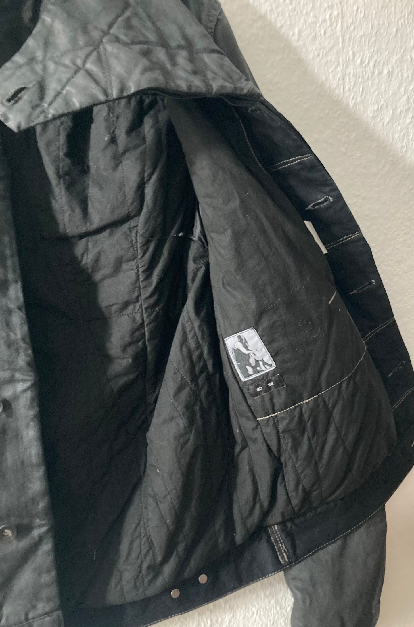 F/W 15 "SPHINX" Waxed Padded Slave Jacket Rick Owens