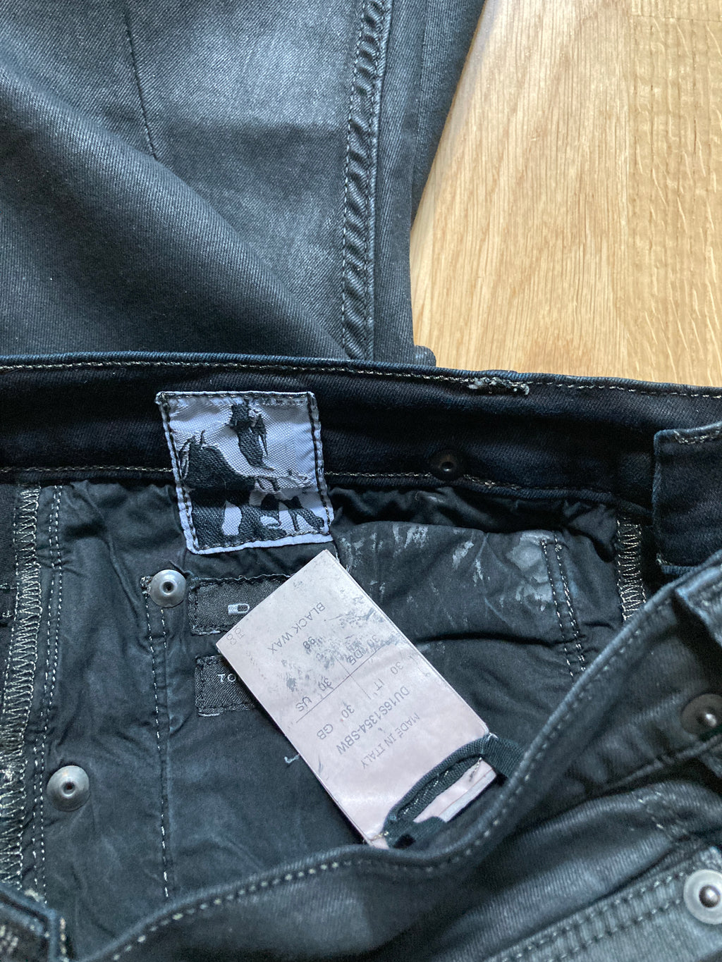S/S 16 „CYCLOPS“ Waxed Torrence Cut Denim Jeans Rick Owens