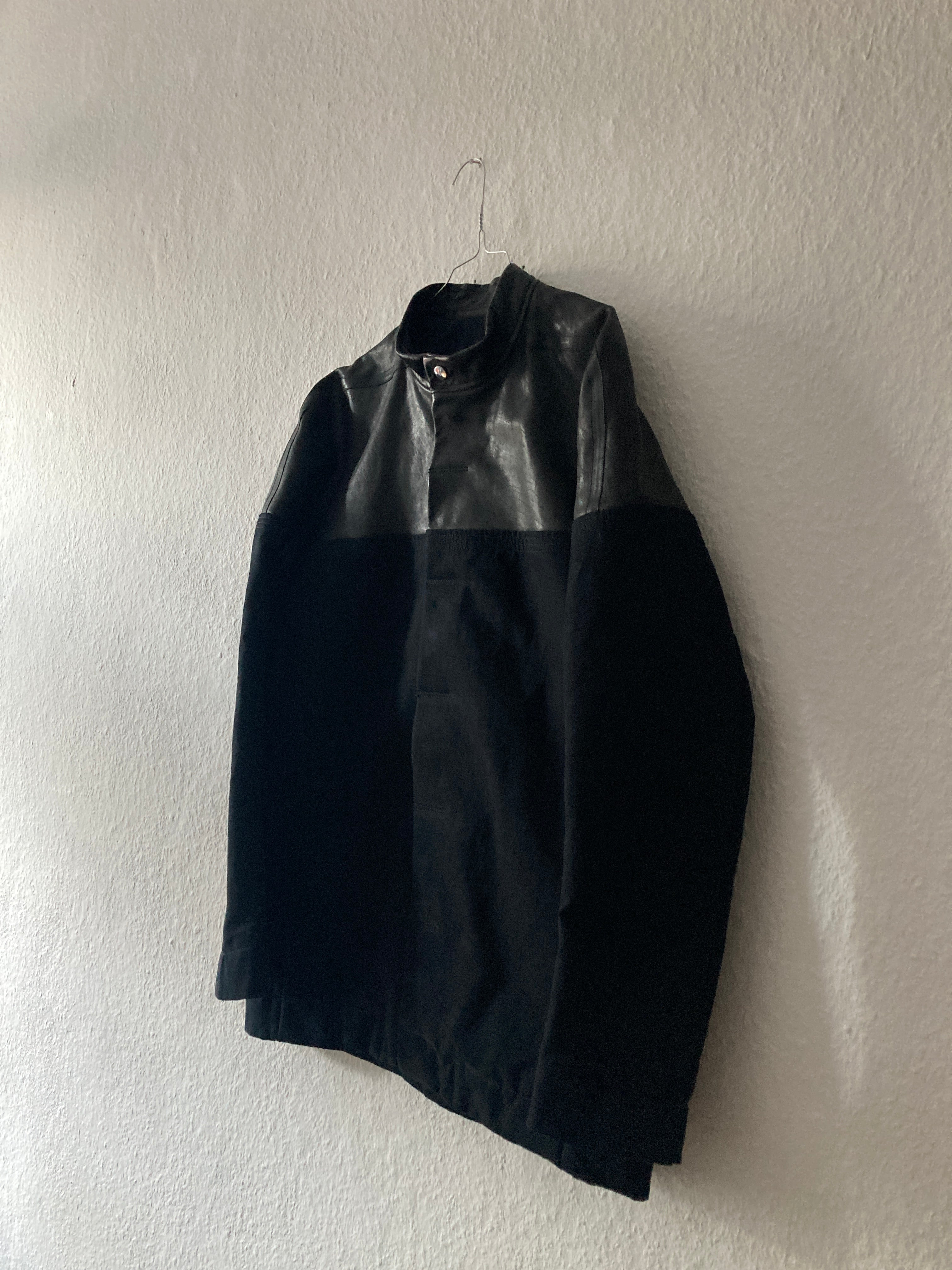 F/W 12 "MOUNTAIN" Runway Horse Leather Moleskin Worker Jacket in Black