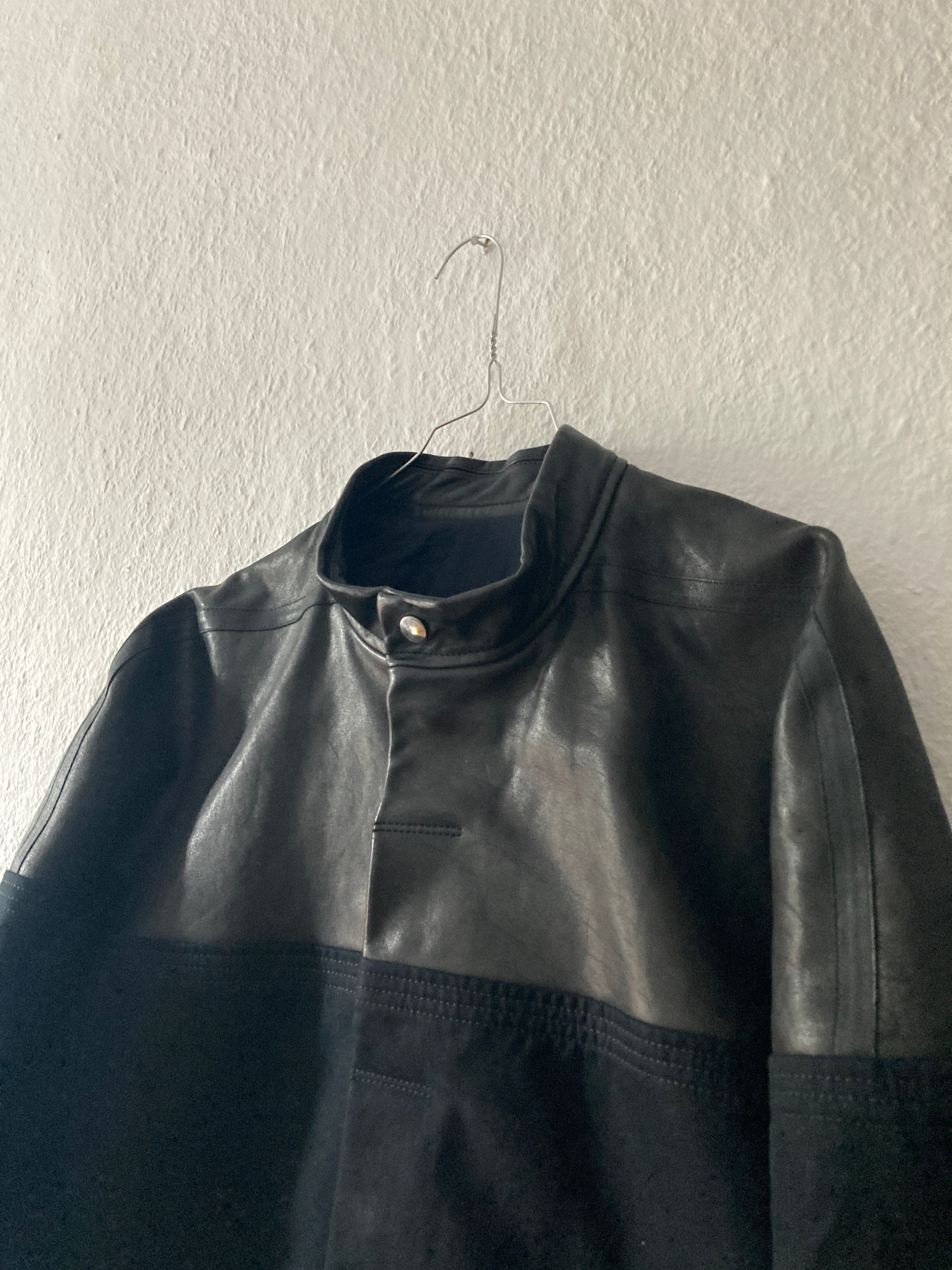 F/W 12 "MOUNTAIN" Runway Horse Leather Moleskin Worker Jacket in Black