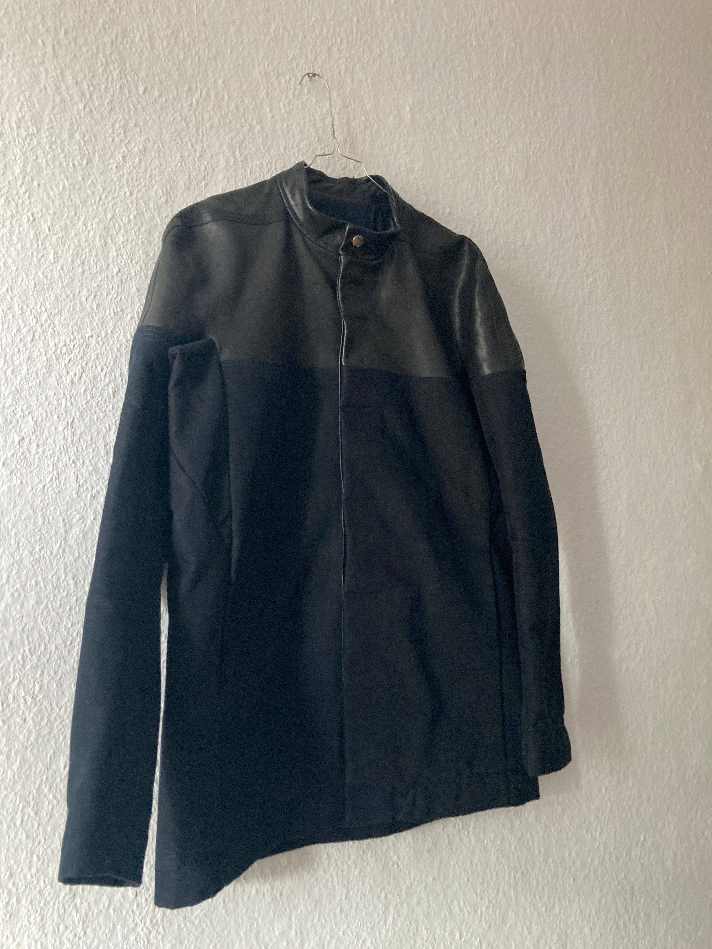 F/W 12 "MOUNTAIN" Runway Horse Leather Moleskin Worker Jacket in Black