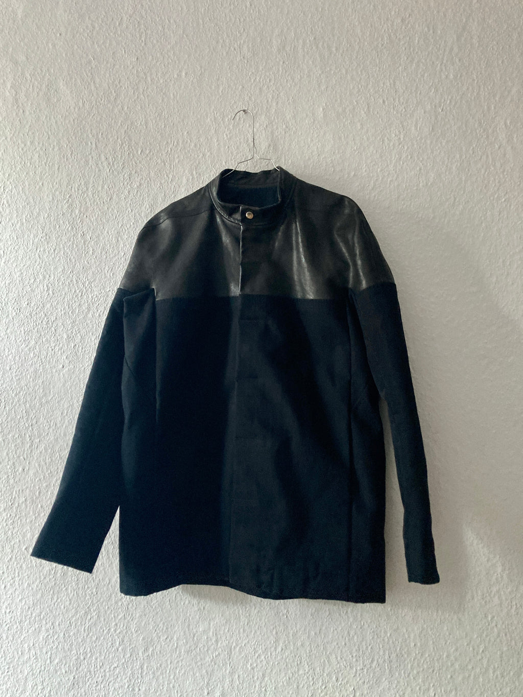 F/W 12 "MOUNTAIN" Runway Horse Leather Moleskin Worker Jacket in Black
