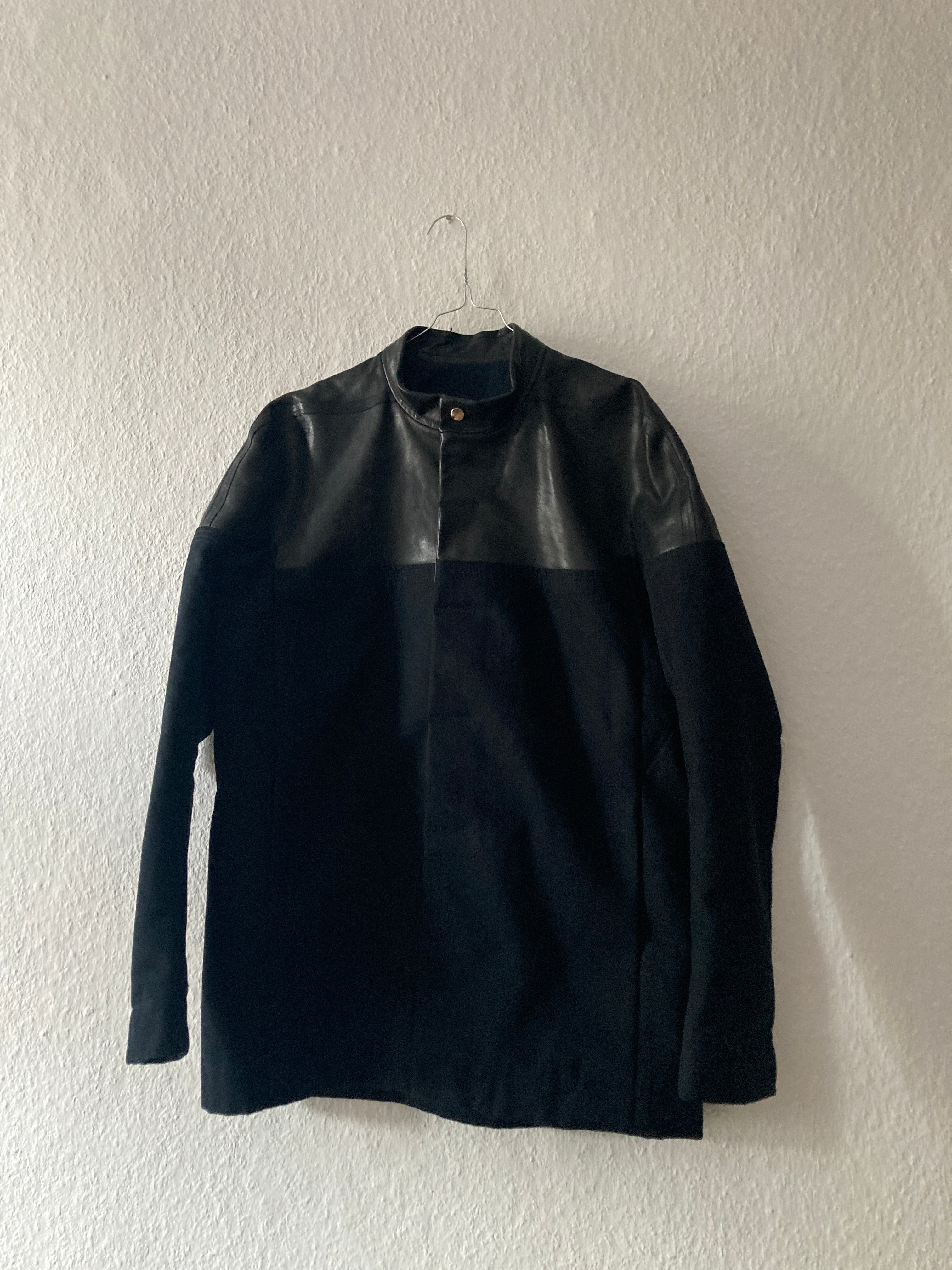 F/W 12 "MOUNTAIN" Runway Horse Leather Moleskin Worker Jacket in Black
