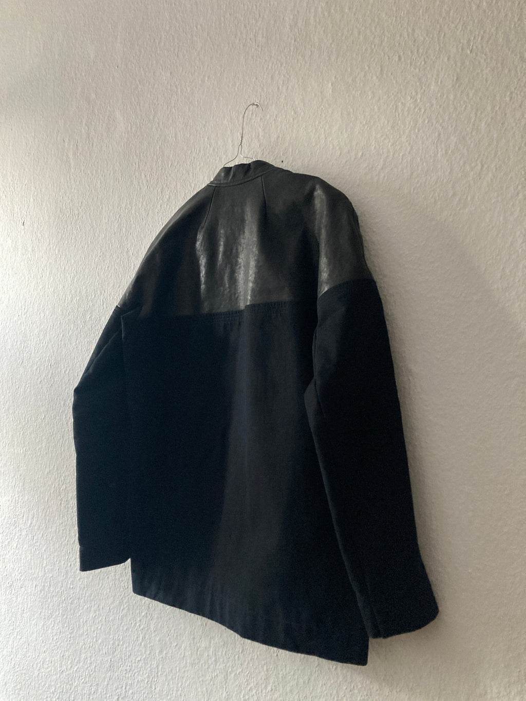 F/W 12 "MOUNTAIN" Runway Horse Leather Moleskin Worker Jacket in Black