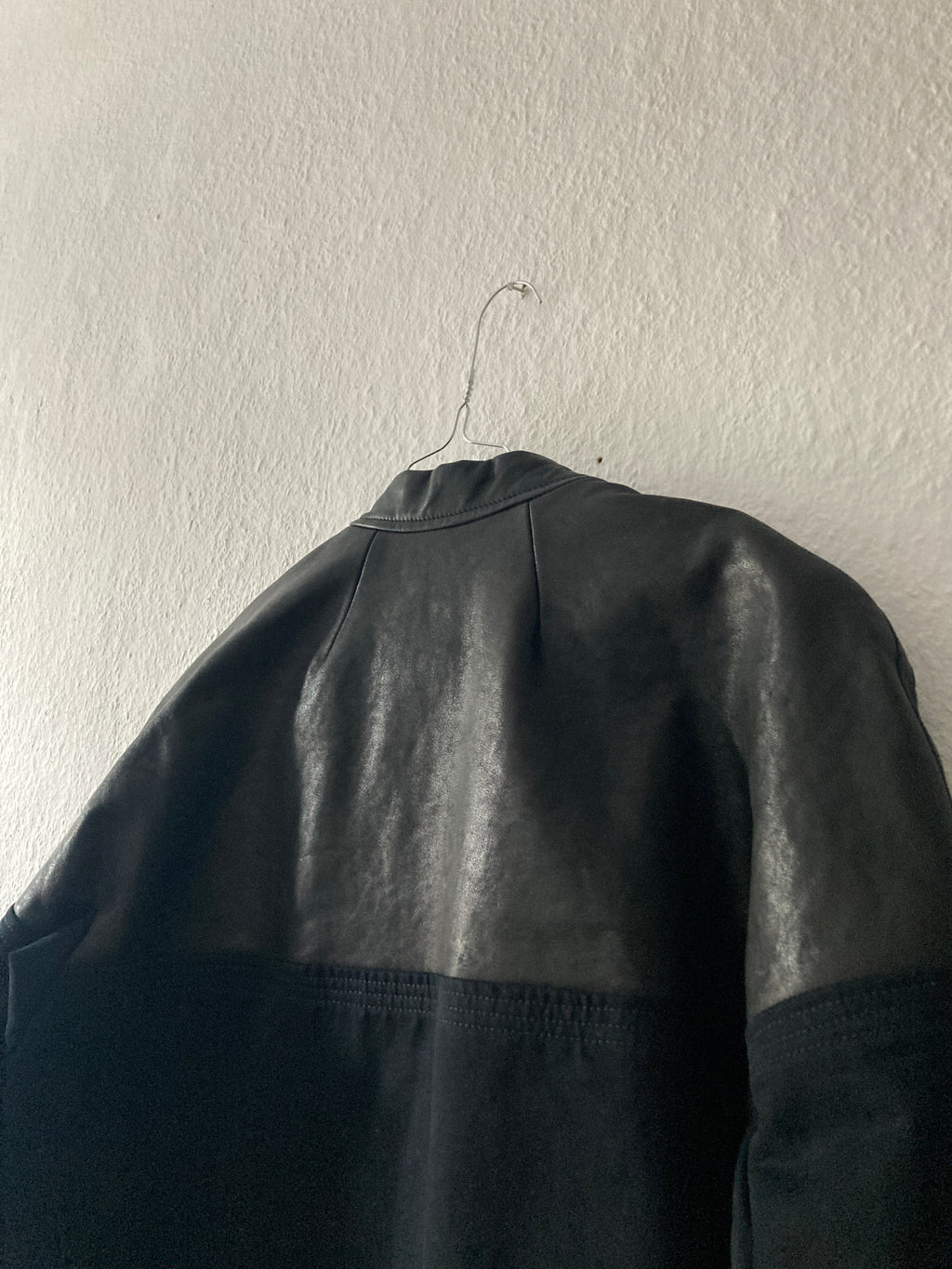 F/W 12 "MOUNTAIN" Runway Horse Leather Moleskin Worker Jacket in Black