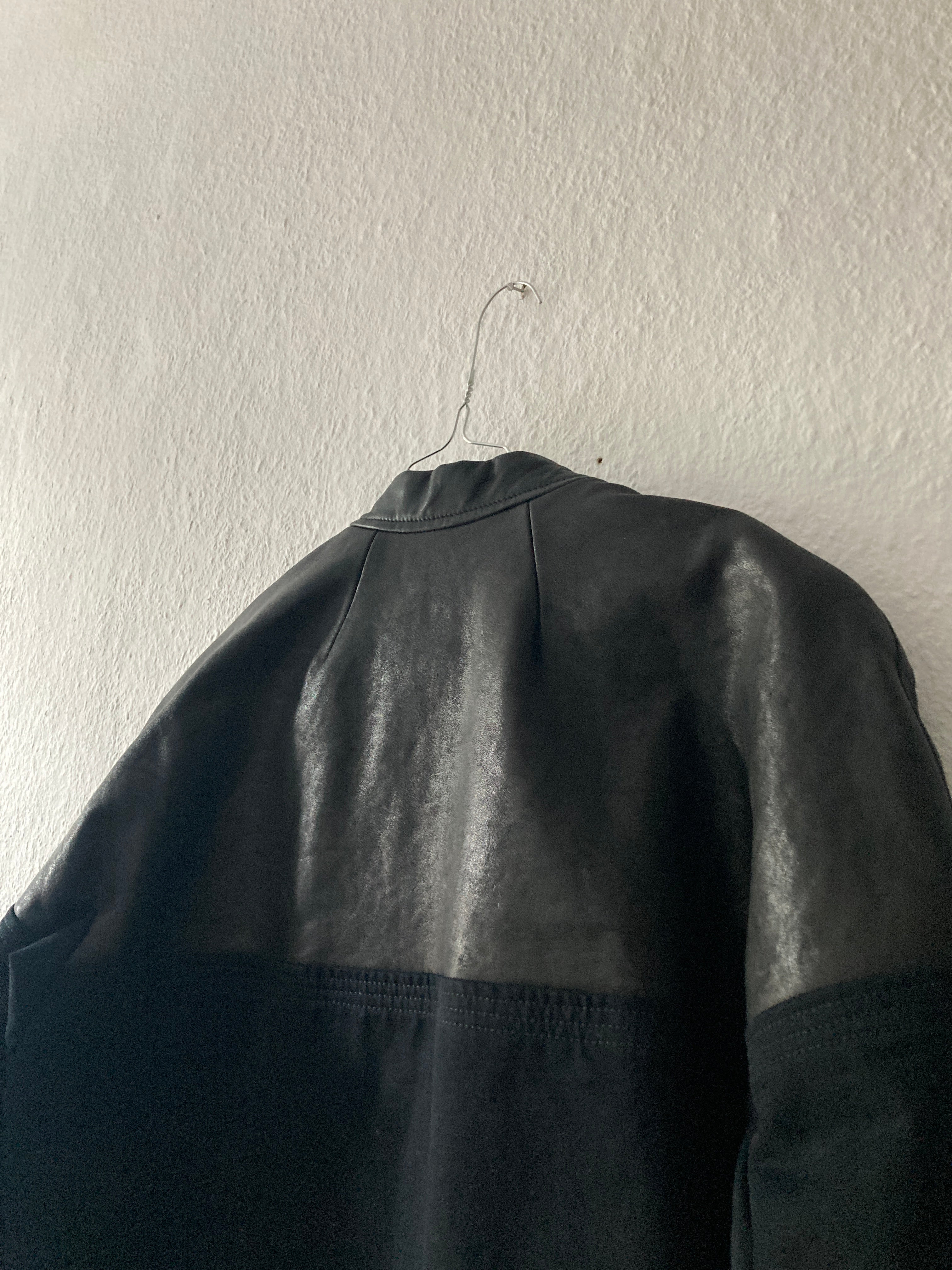 F/W 12 "MOUNTAIN" Runway Horse Leather Moleskin Worker Jacket in Black