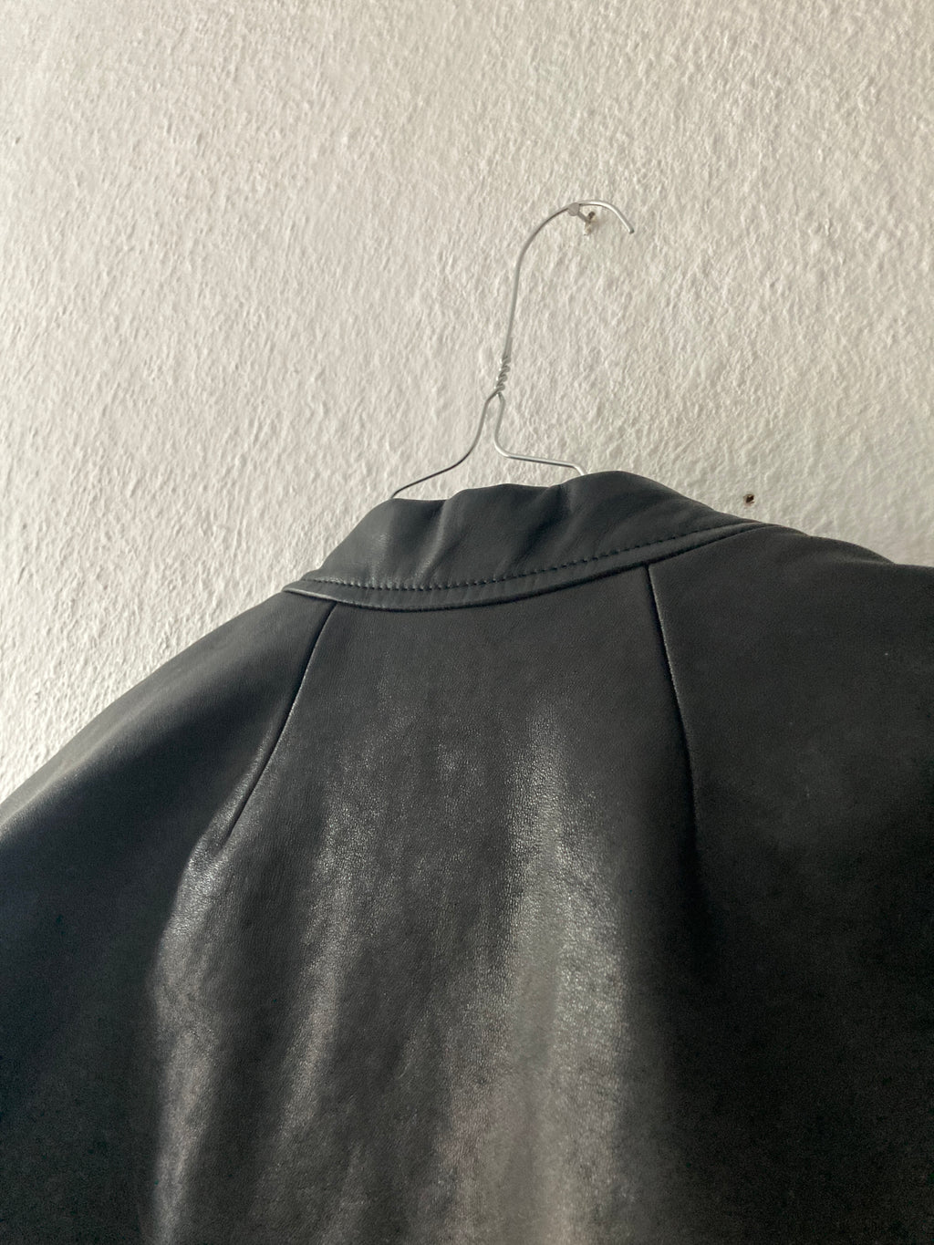 F/W 12 "MOUNTAIN" Runway Horse Leather Moleskin Worker Jacket in Black