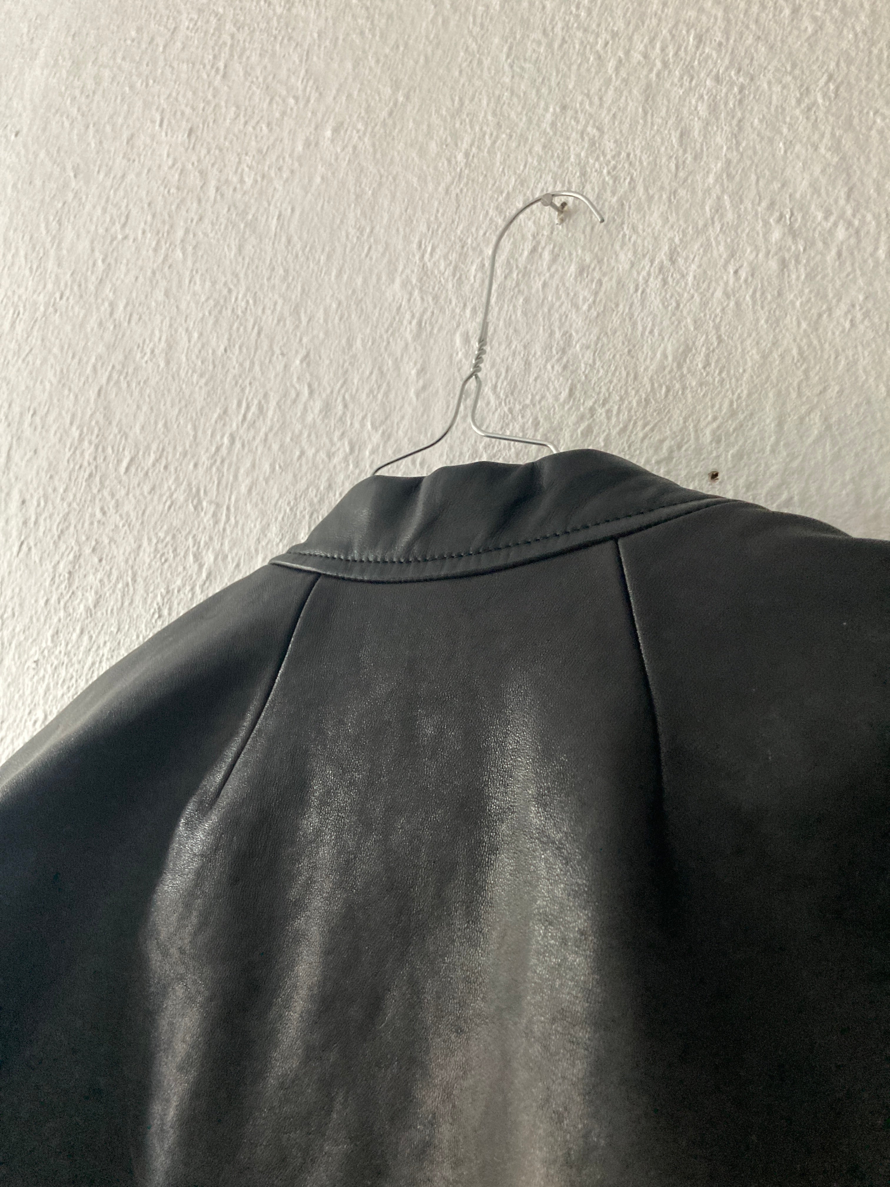 F/W 12 "MOUNTAIN" Runway Horse Leather Moleskin Worker Jacket in Black