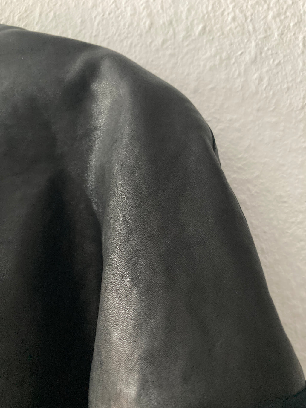 F/W 12 "MOUNTAIN" Runway Horse Leather Moleskin Worker Jacket in Black