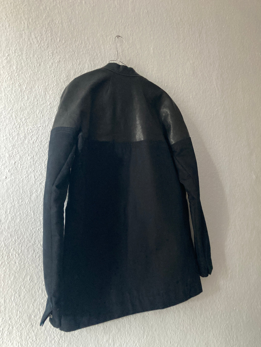 F/W 12 "MOUNTAIN" Runway Horse Leather Moleskin Worker Jacket in Black