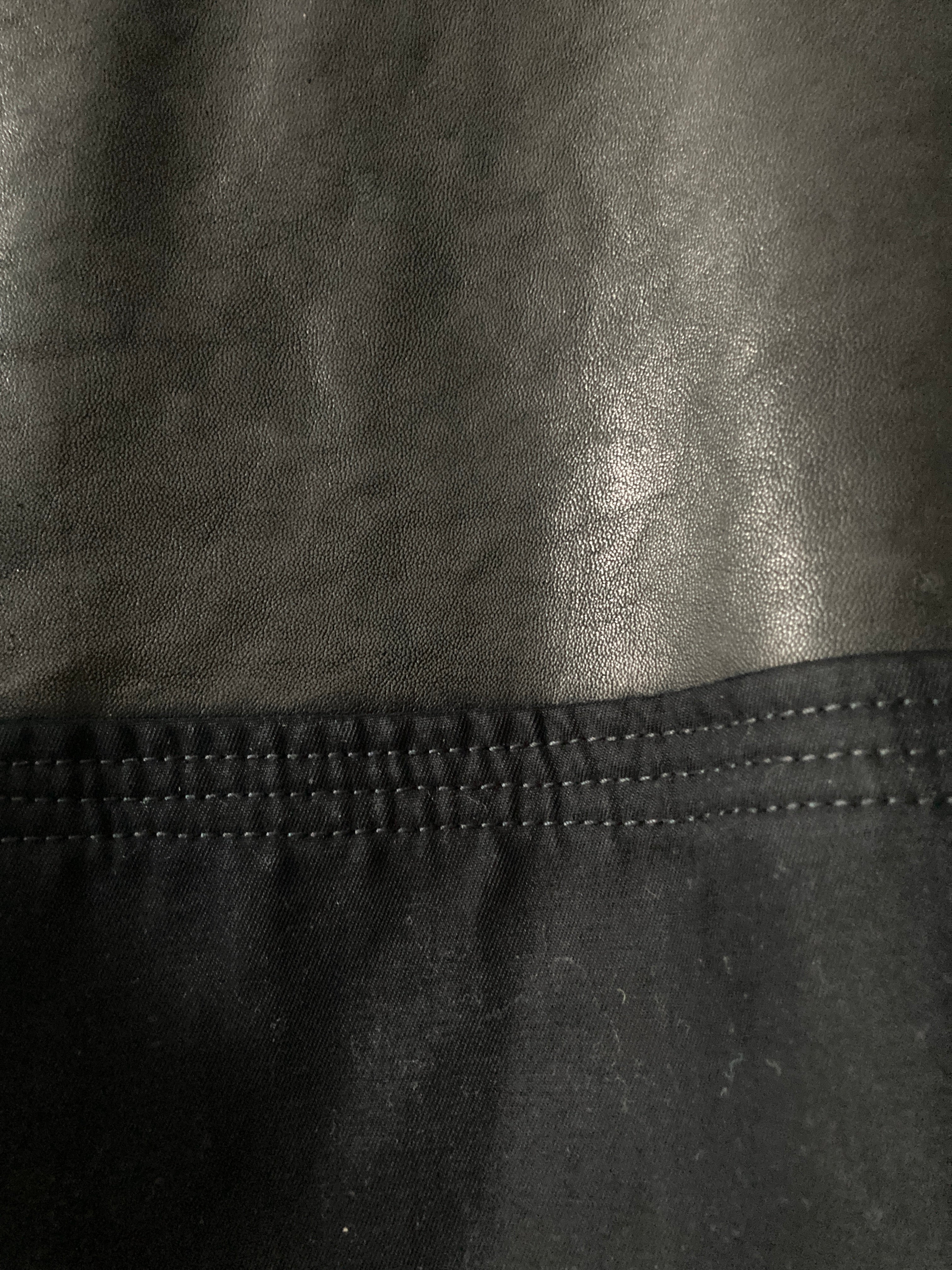 F/W 12 "MOUNTAIN" Runway Horse Leather Moleskin Worker Jacket in Black