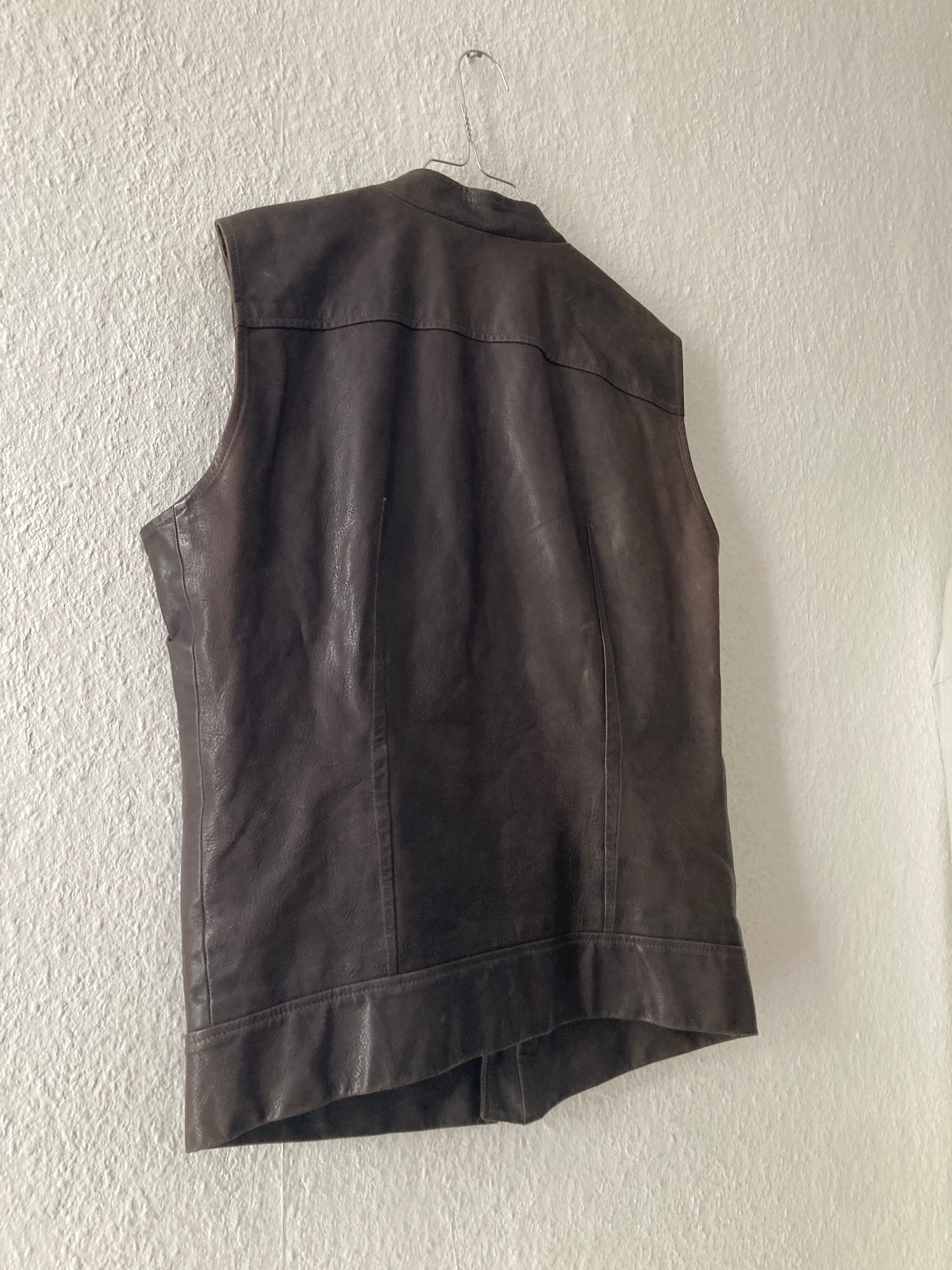 S/S 09 "STRUTTER" Dark Shadow Calf Leather Vest Rick Owens M
