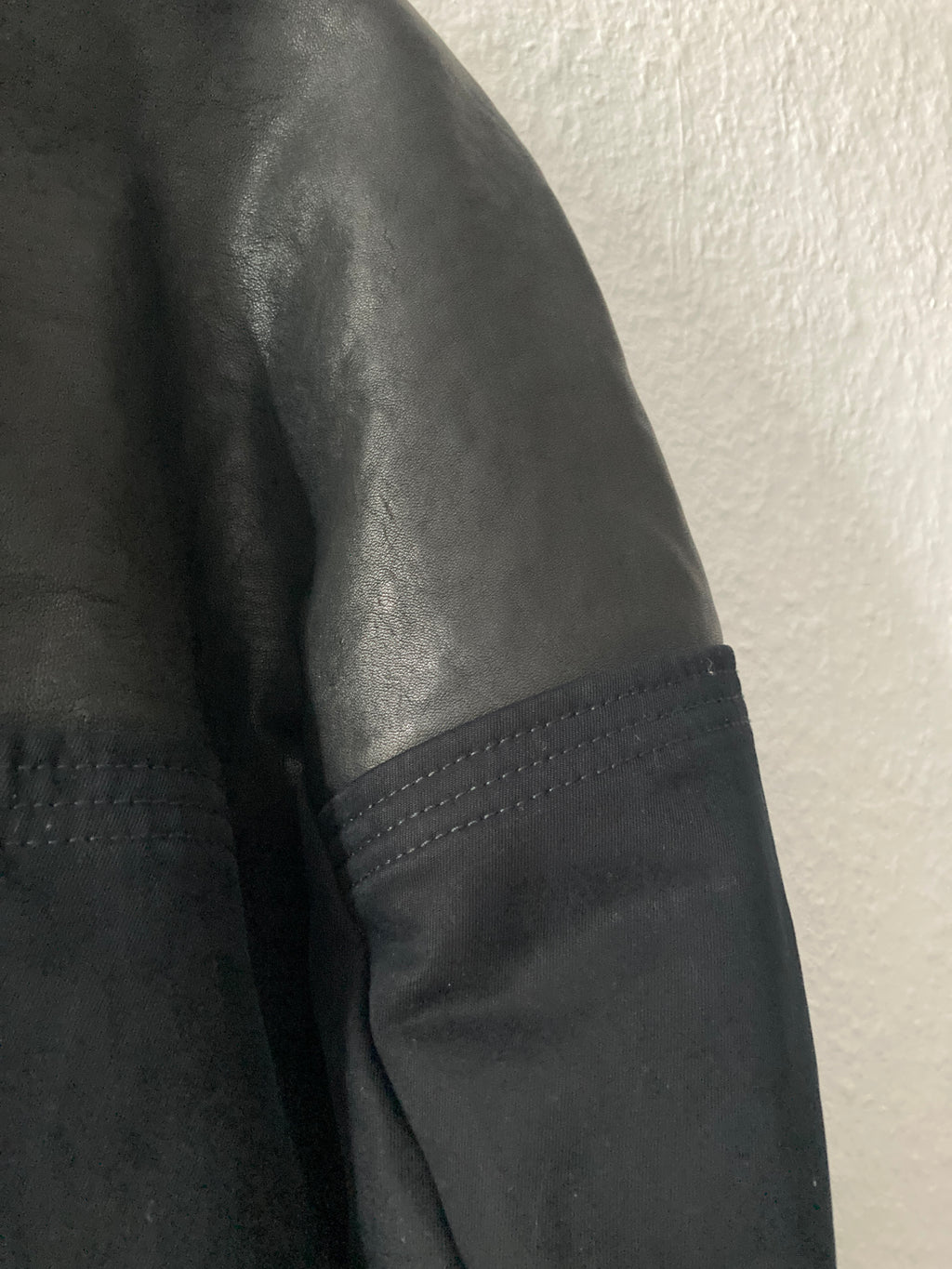 F/W 12 "MOUNTAIN" Runway Horse Leather Moleskin Worker Jacket in Black