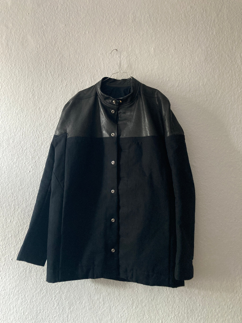 F/W 12 "MOUNTAIN" Runway Horse Leather Moleskin Worker Jacket in Black