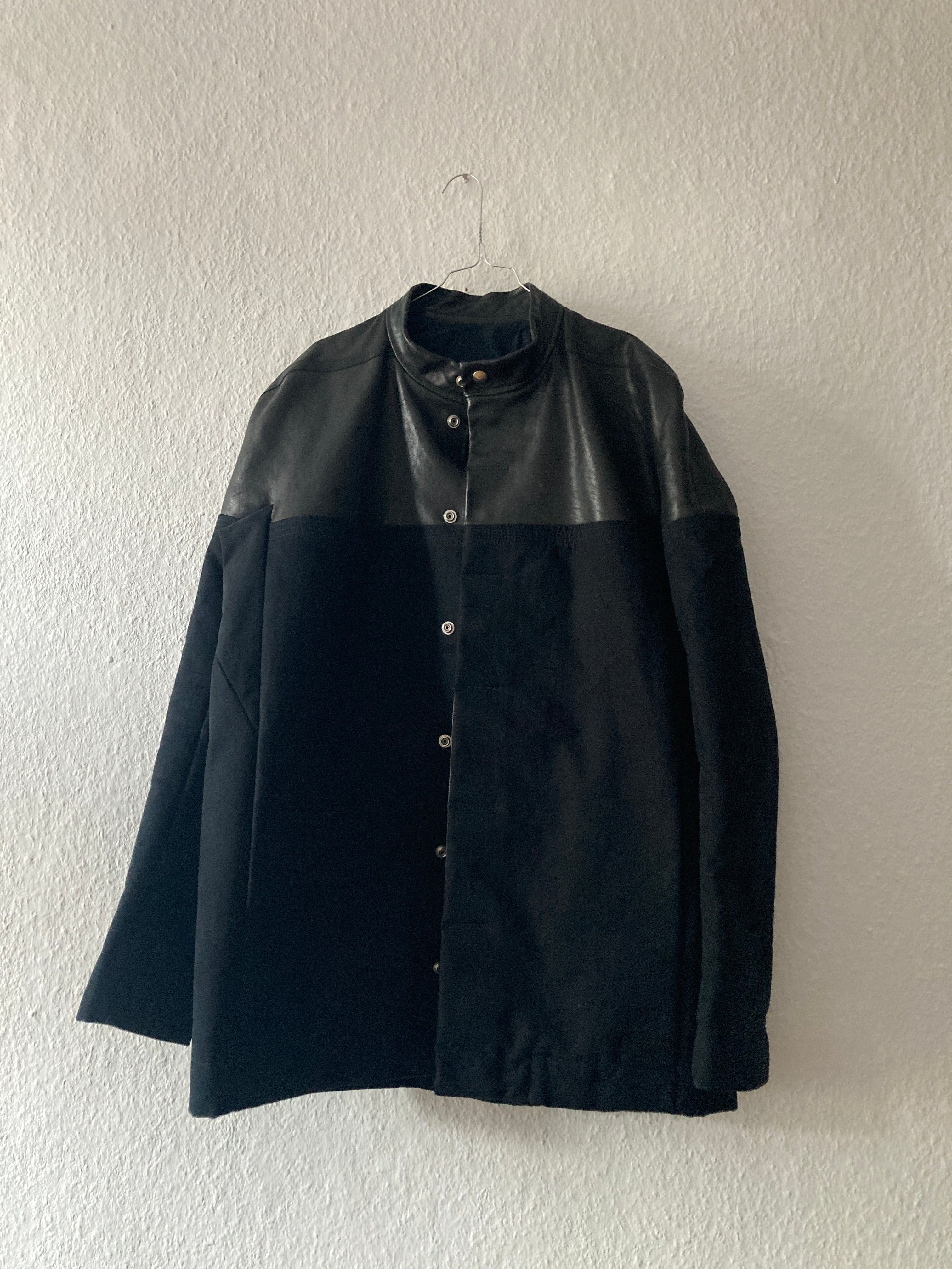 F/W 12 "MOUNTAIN" Runway Horse Leather Moleskin Worker Jacket in Black