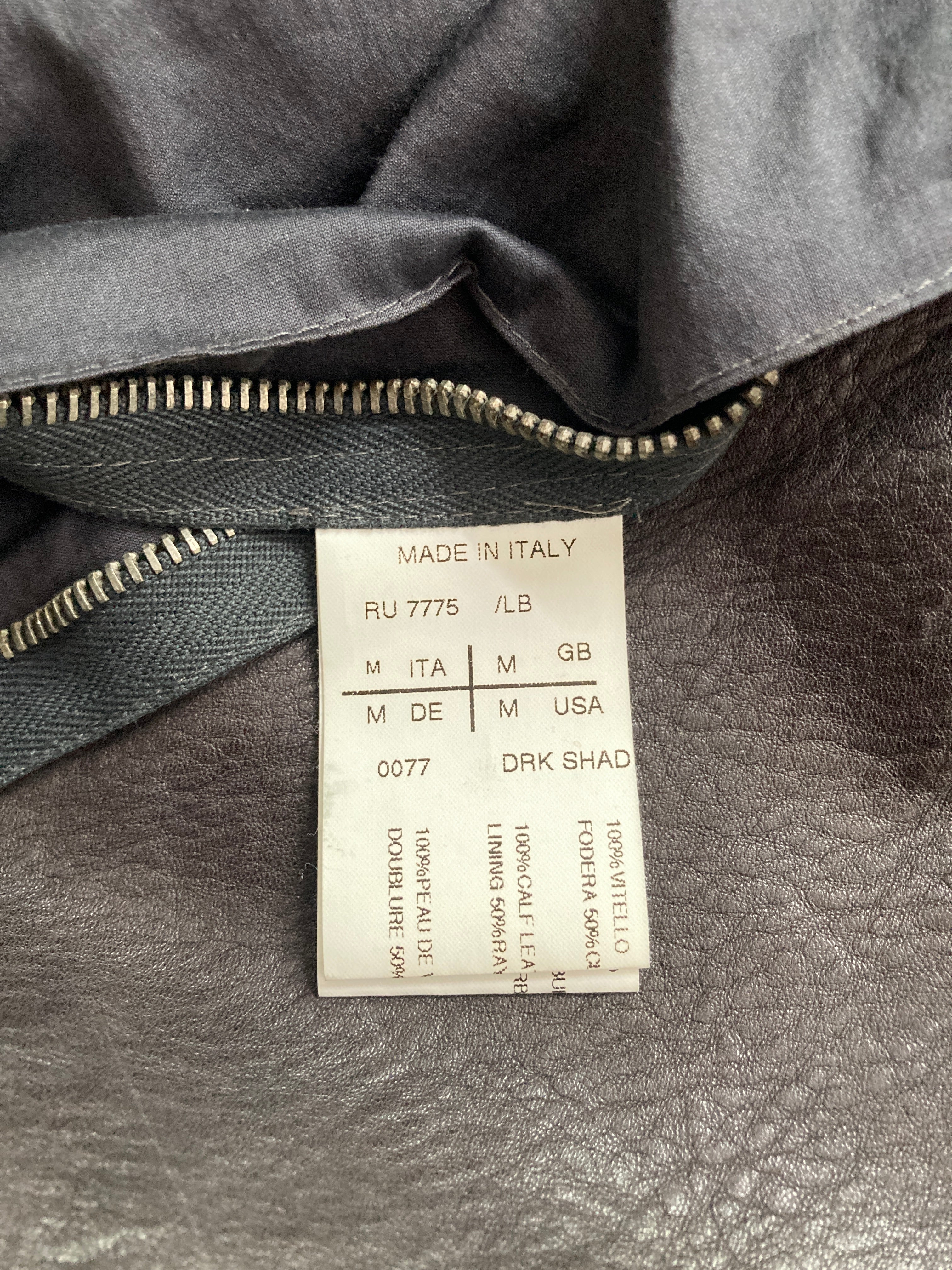 S/S 09 "STRUTTER" Dark Shadow Calf Leather Vest Rick Owens M