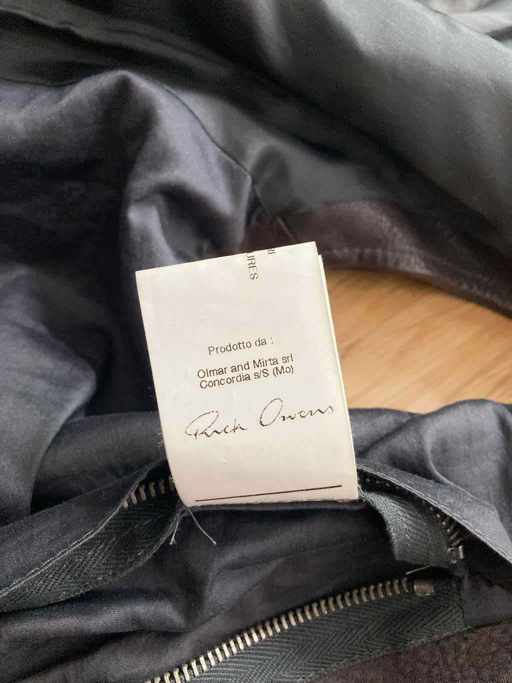 S/S 09 "STRUTTER" Dark Shadow Calf Leather Vest Rick Owens M