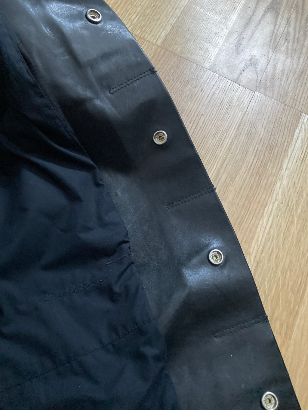 F/W 12 "MOUNTAIN" Runway Horse Leather Moleskin Worker Jacket in Black
