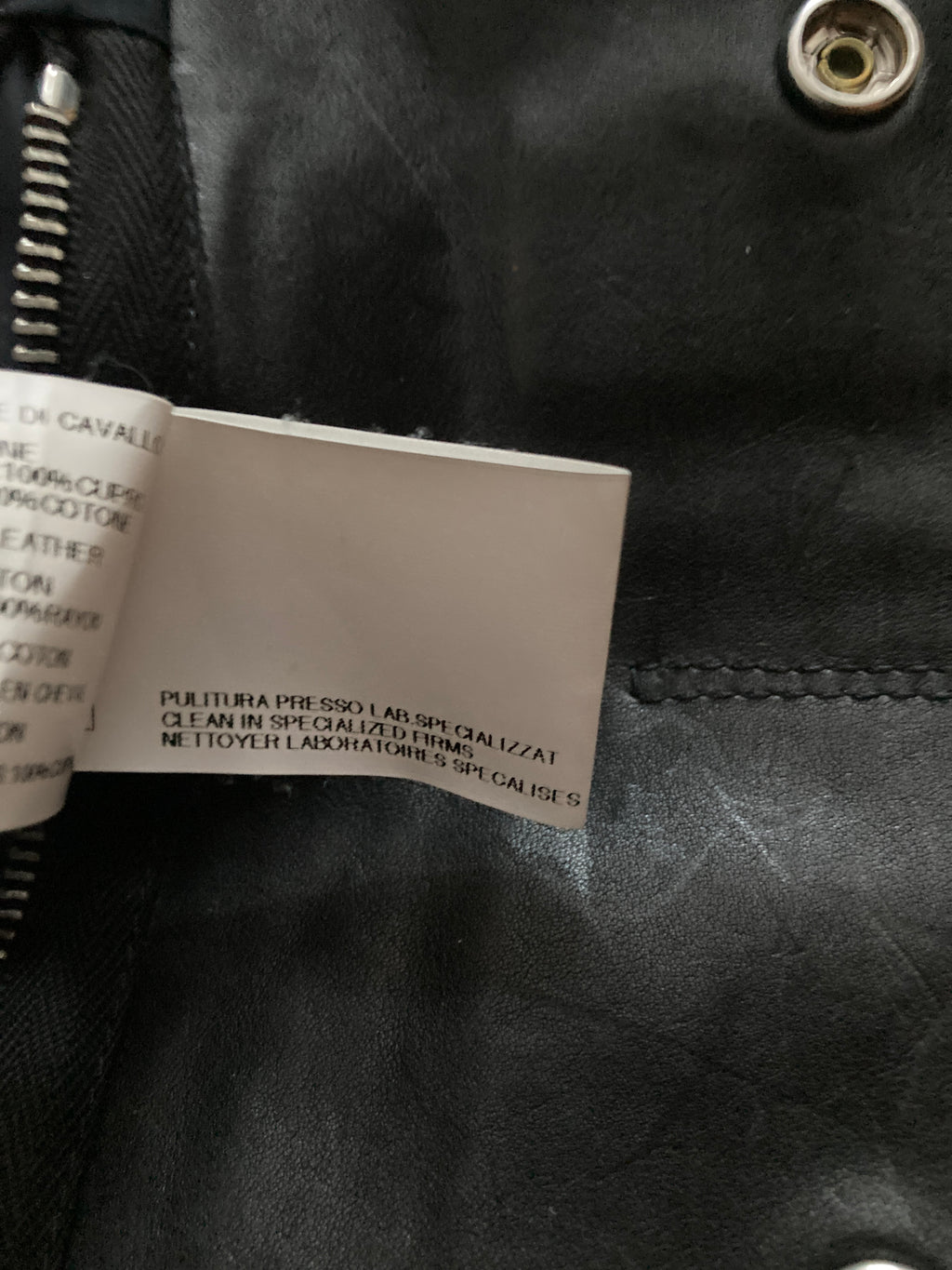 F/W 12 "MOUNTAIN" Runway Horse Leather Moleskin Worker Jacket in Black