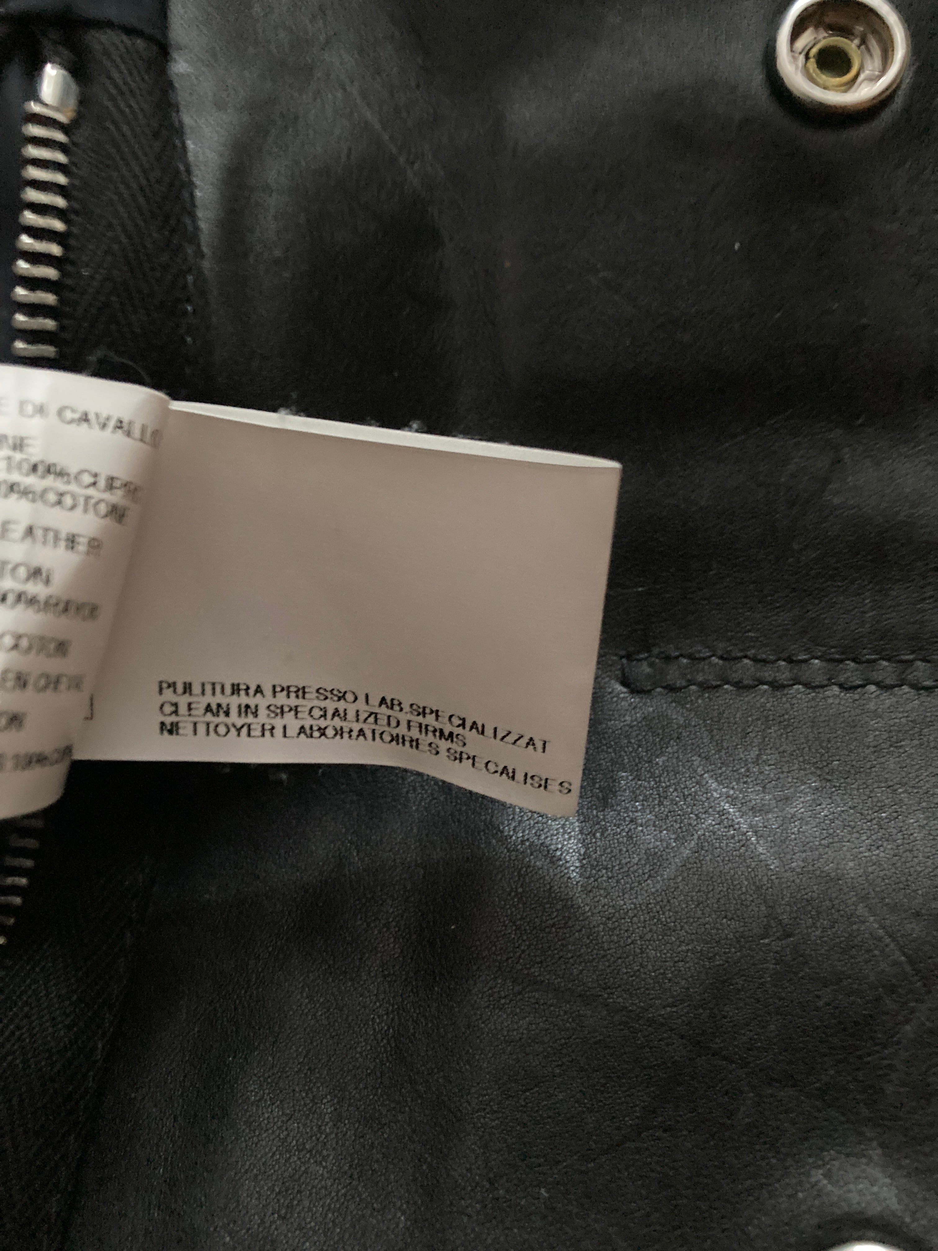 F/W 12 "MOUNTAIN" Runway Horse Leather Moleskin Worker Jacket in Black